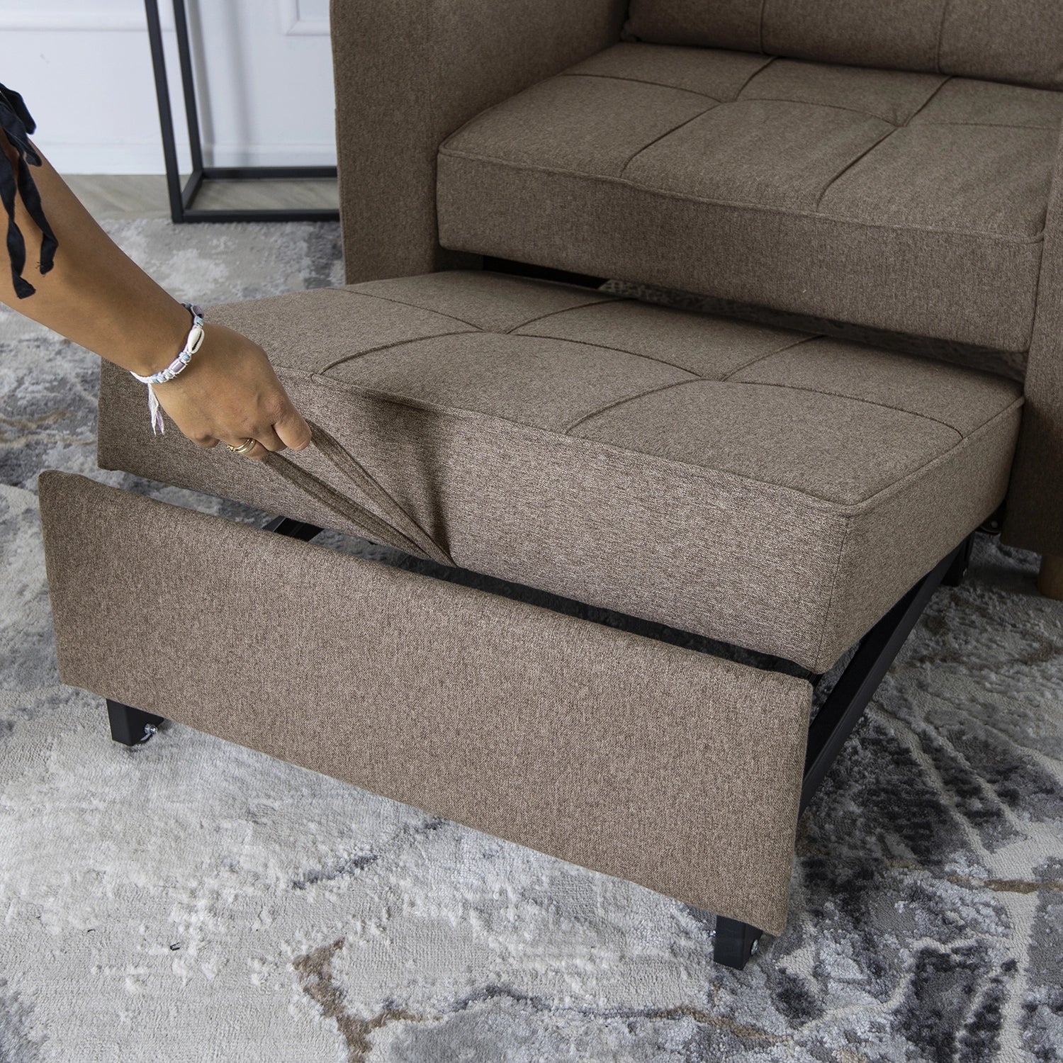 Elite SOLOR Beige Armchair Bed