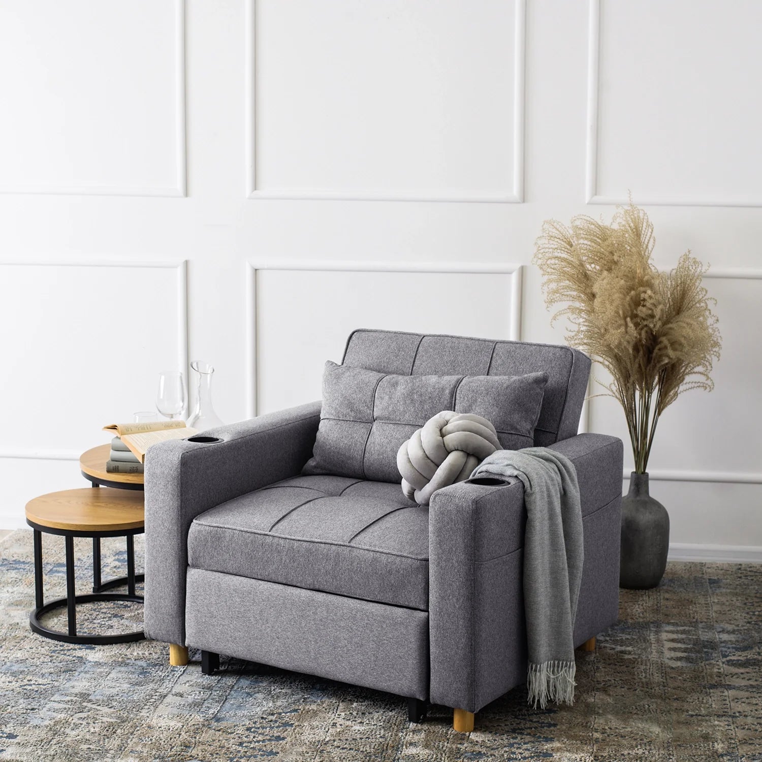 Elite SOLOR Grey Armchair Bed