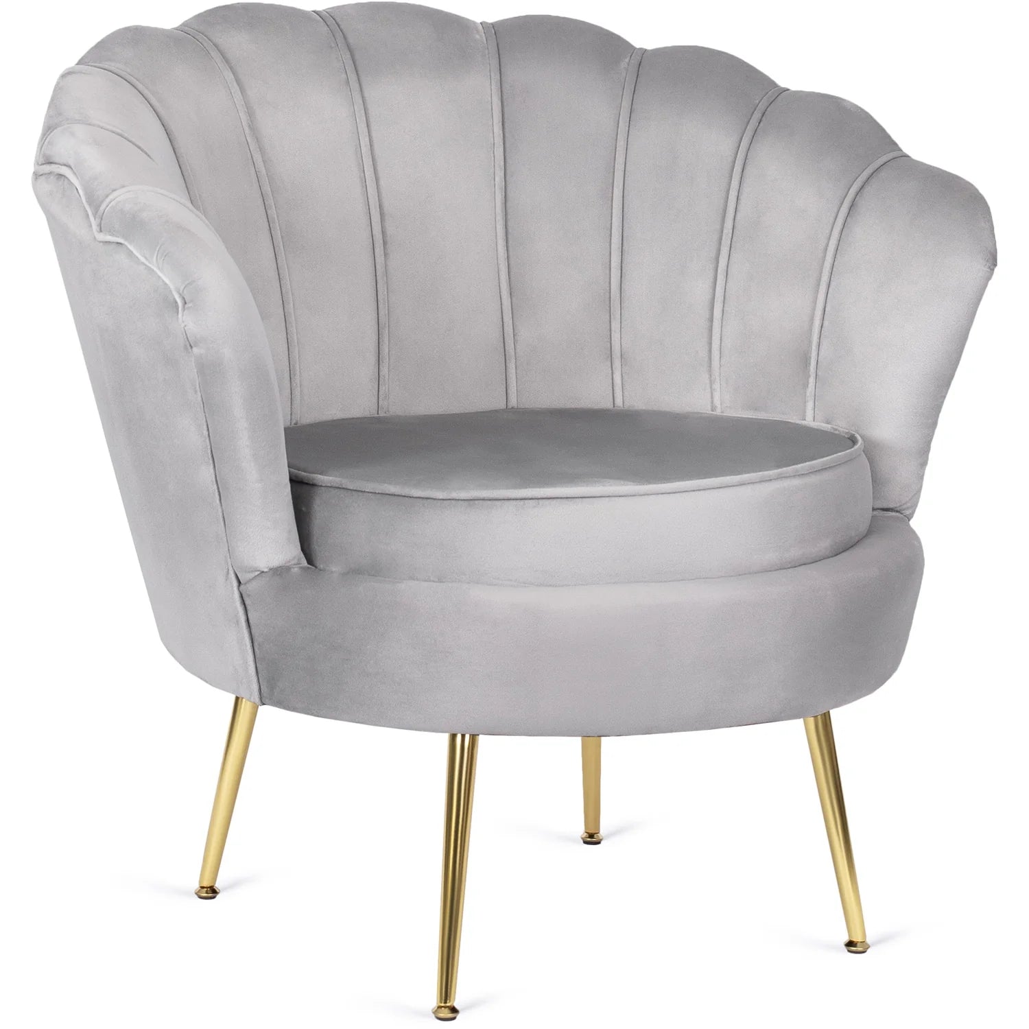 Elite ANGEL Grey Velvet Armchair