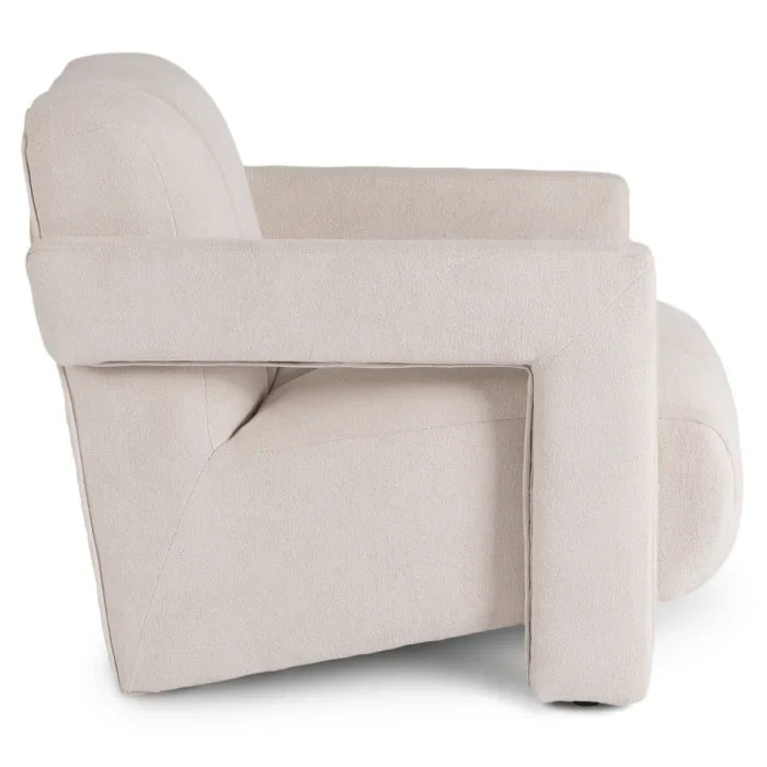 Elite BENDER Lounge Armchair for Living Room- Cream Modern