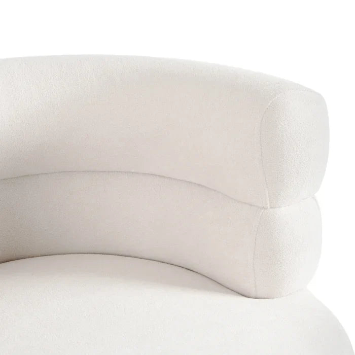 Elite PRESTON Lounge Armchair for Living Room- Cream/Gold Modern