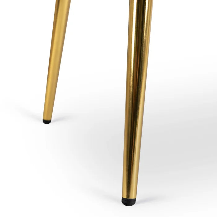 Elite PRESTON Lounge Armchair for Living Room- Cream/Gold Modern