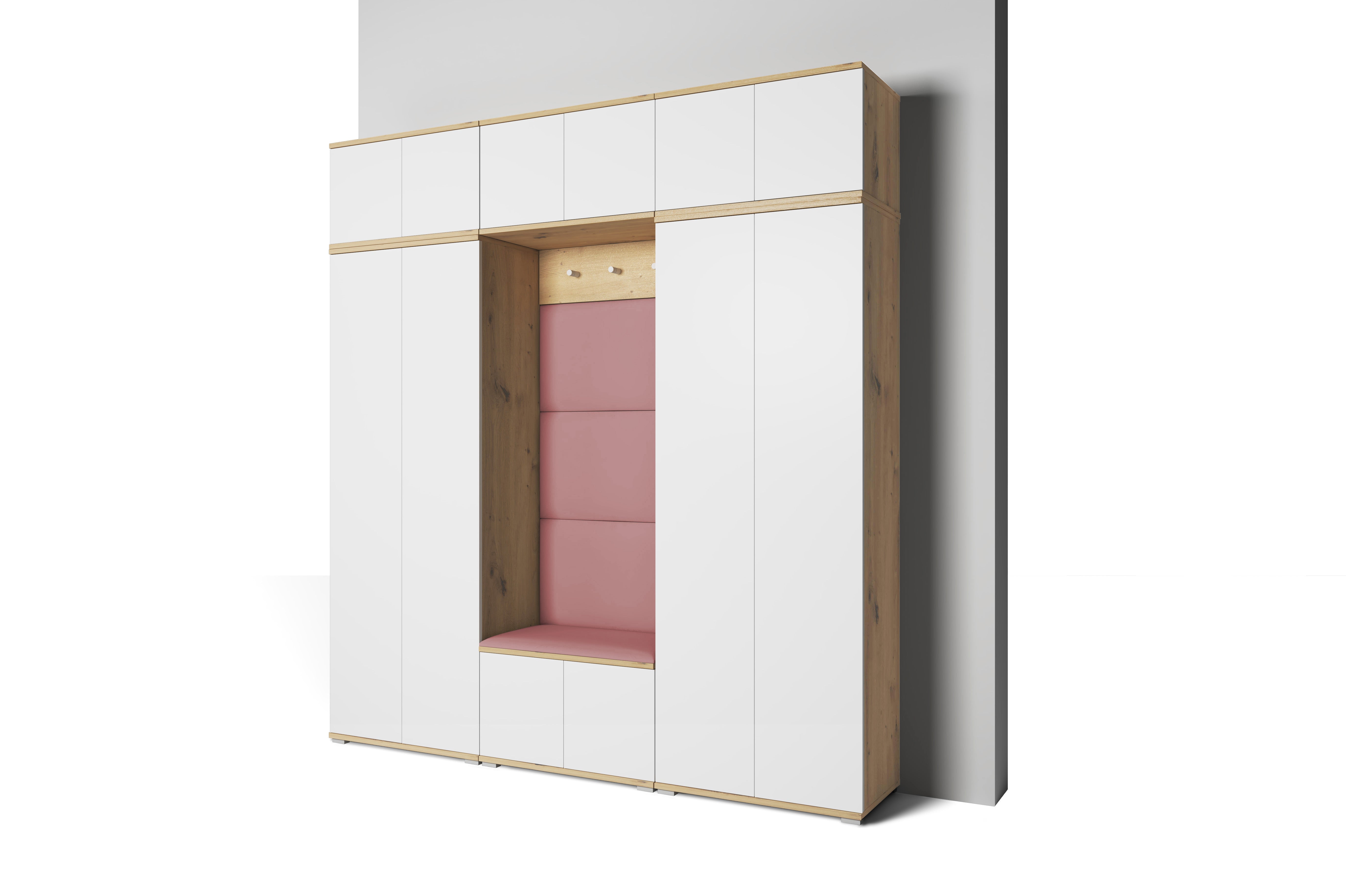 PK Sevilla 4 Hallway Wardrobe - Upholstered Panels in Various Colours