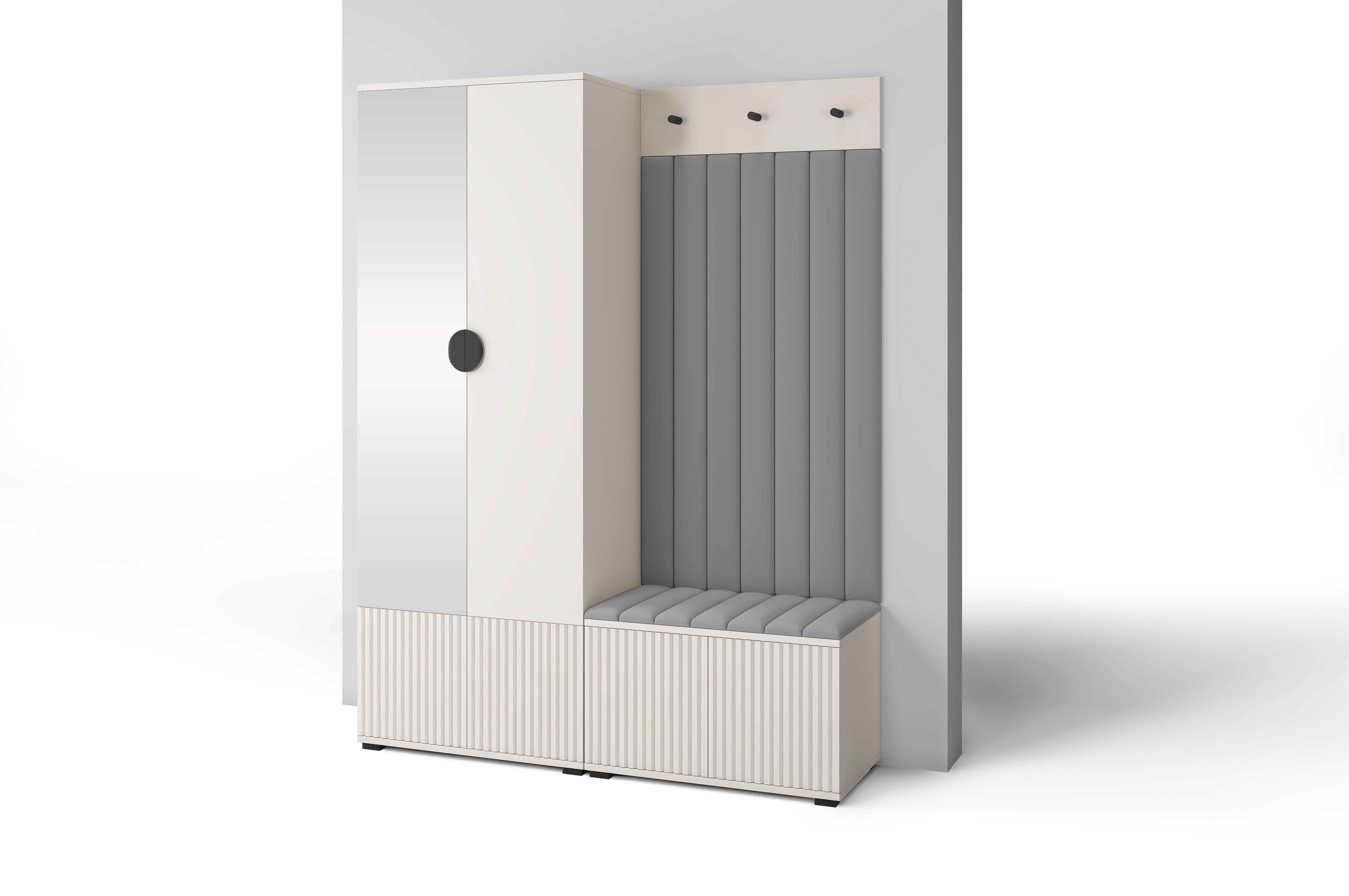 PK Rayo 1 Hallway Wardrobe - Upholstered Panels in Various Colours