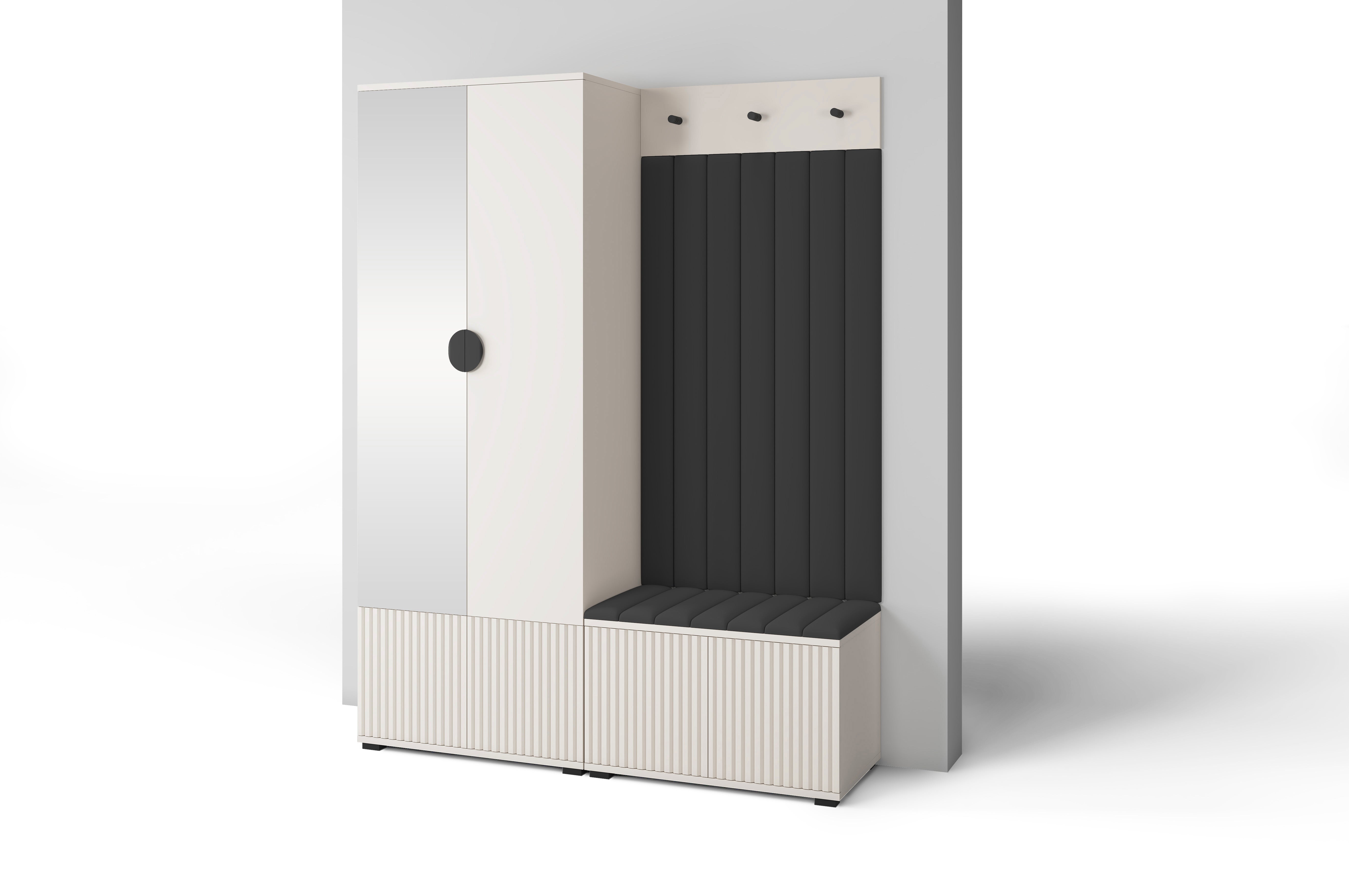 PK Rayo 1 Hallway Wardrobe - Upholstered Panels in Various Colours