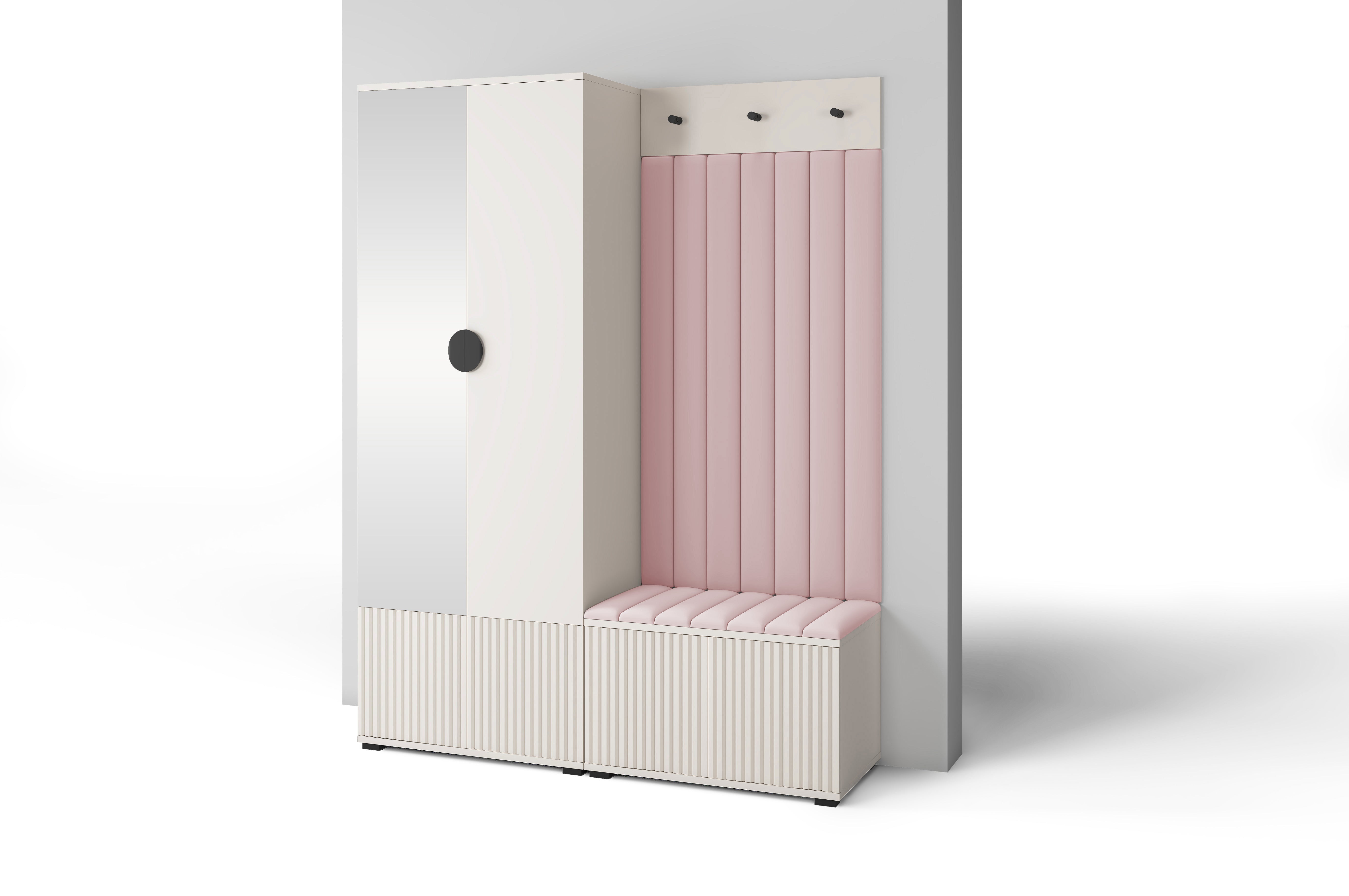 PK Rayo 1 Hallway Wardrobe - Upholstered Panels in Various Colours