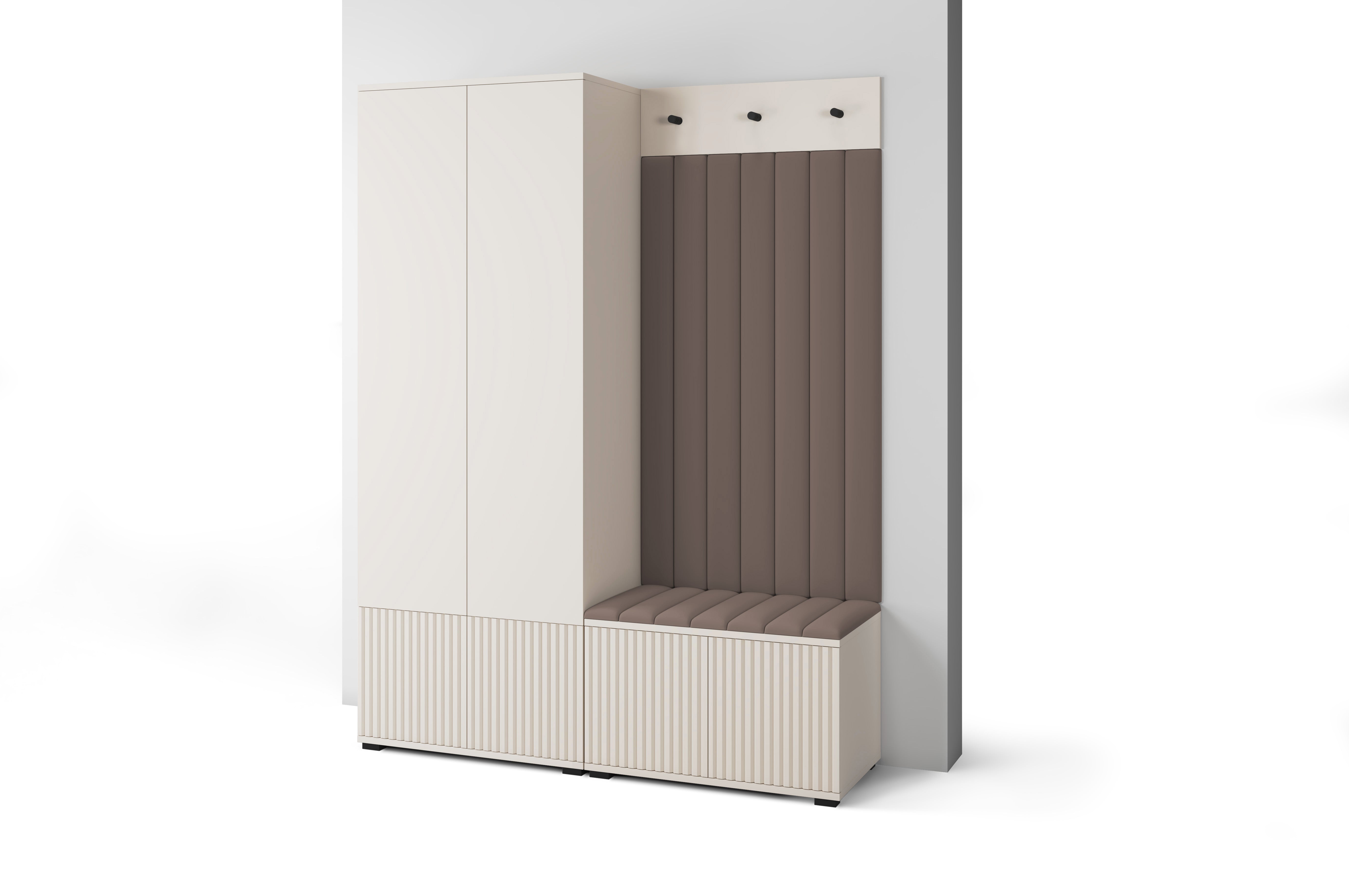 PK Rayo 1 Hallway Wardrobe - Upholstered Panels in Various Colours