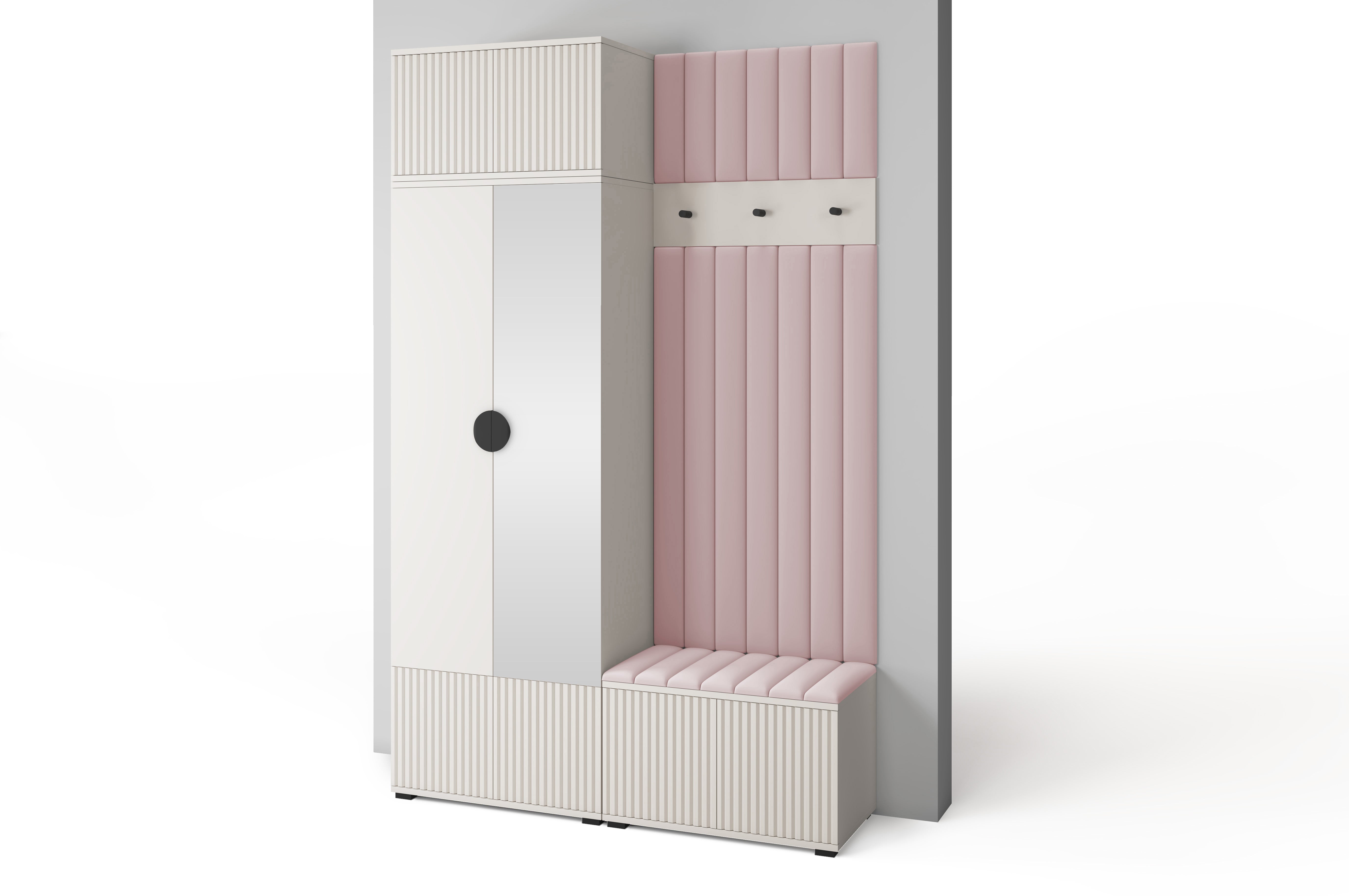PK Rayo 4 Hallway Wardrobe - Upholstered Panels in Various Colours