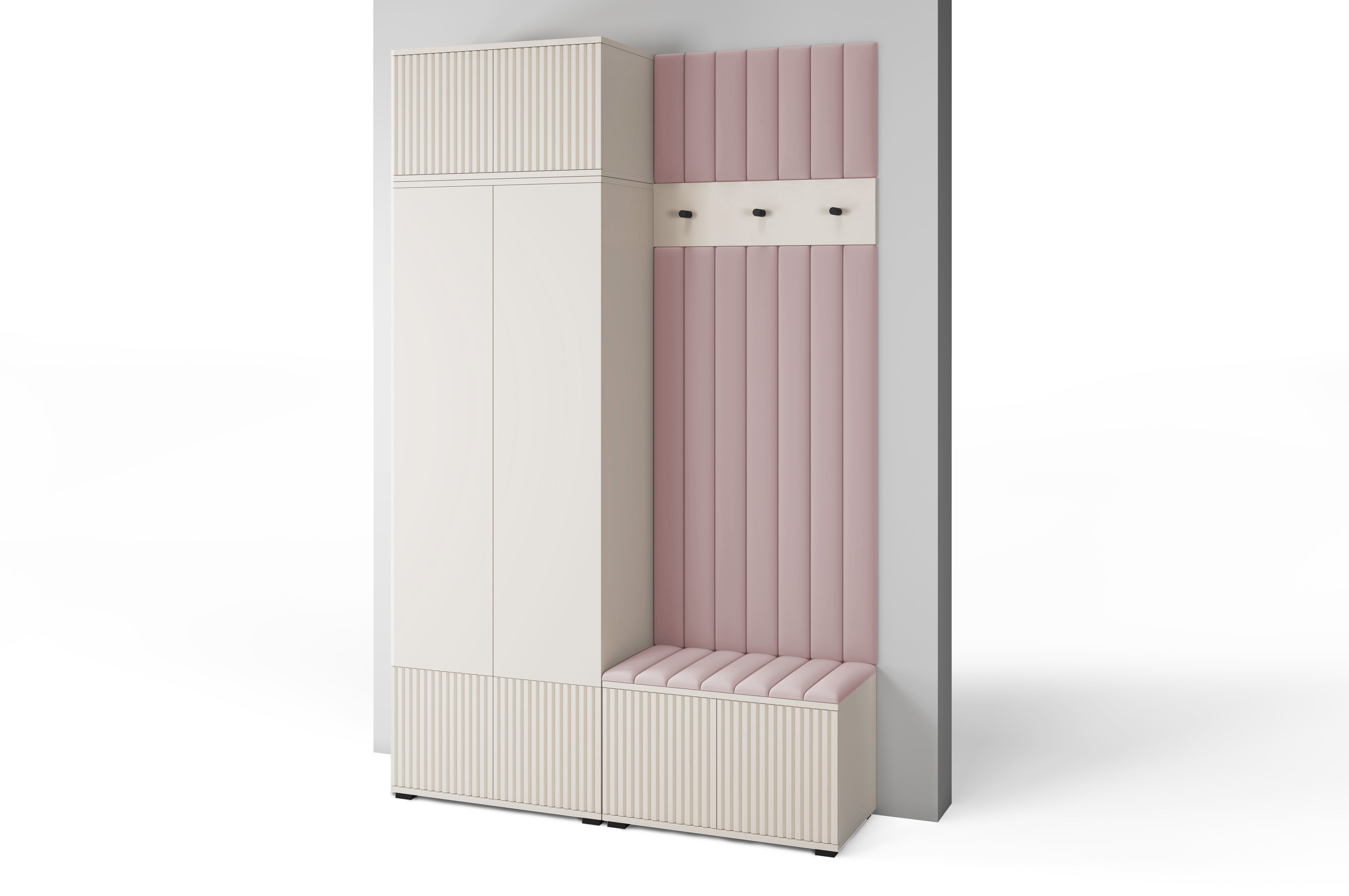 PK Rayo 4 Hallway Wardrobe - Upholstered Panels in Various Colours
