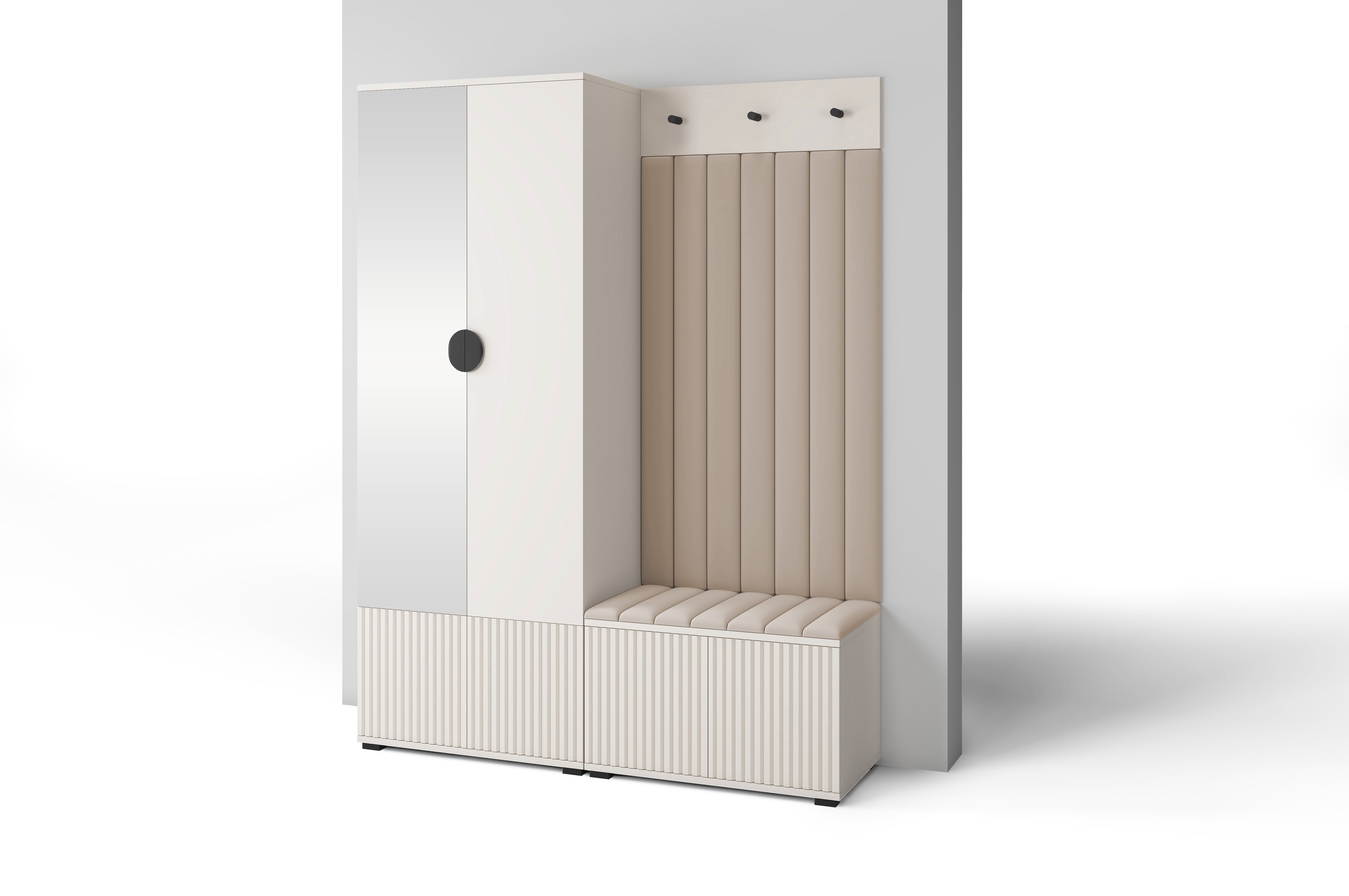 PK Rayo 1 Hallway Wardrobe - Upholstered Panels in Various Colours