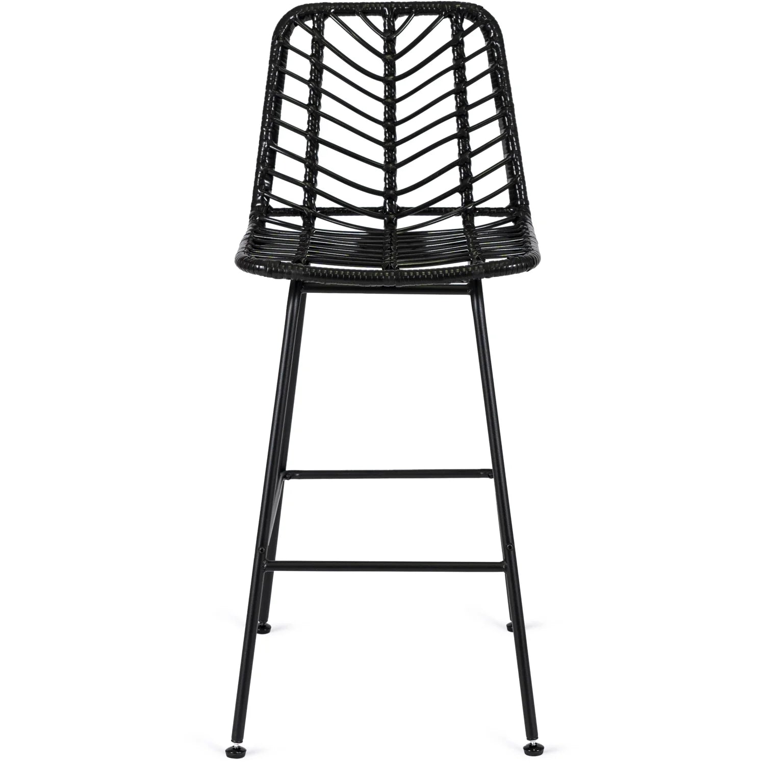 Elite JERRY Black Rattan Garden Bar Stool – Stylish & Durable