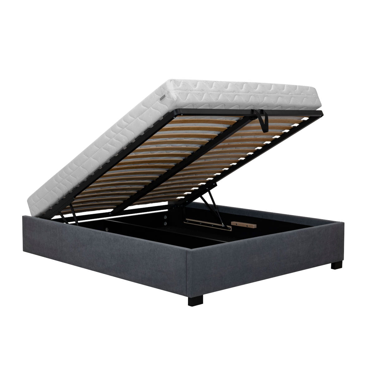 SLEEP VARIA Freestanding Upholstered Bed Frame with Storage – Various Colours