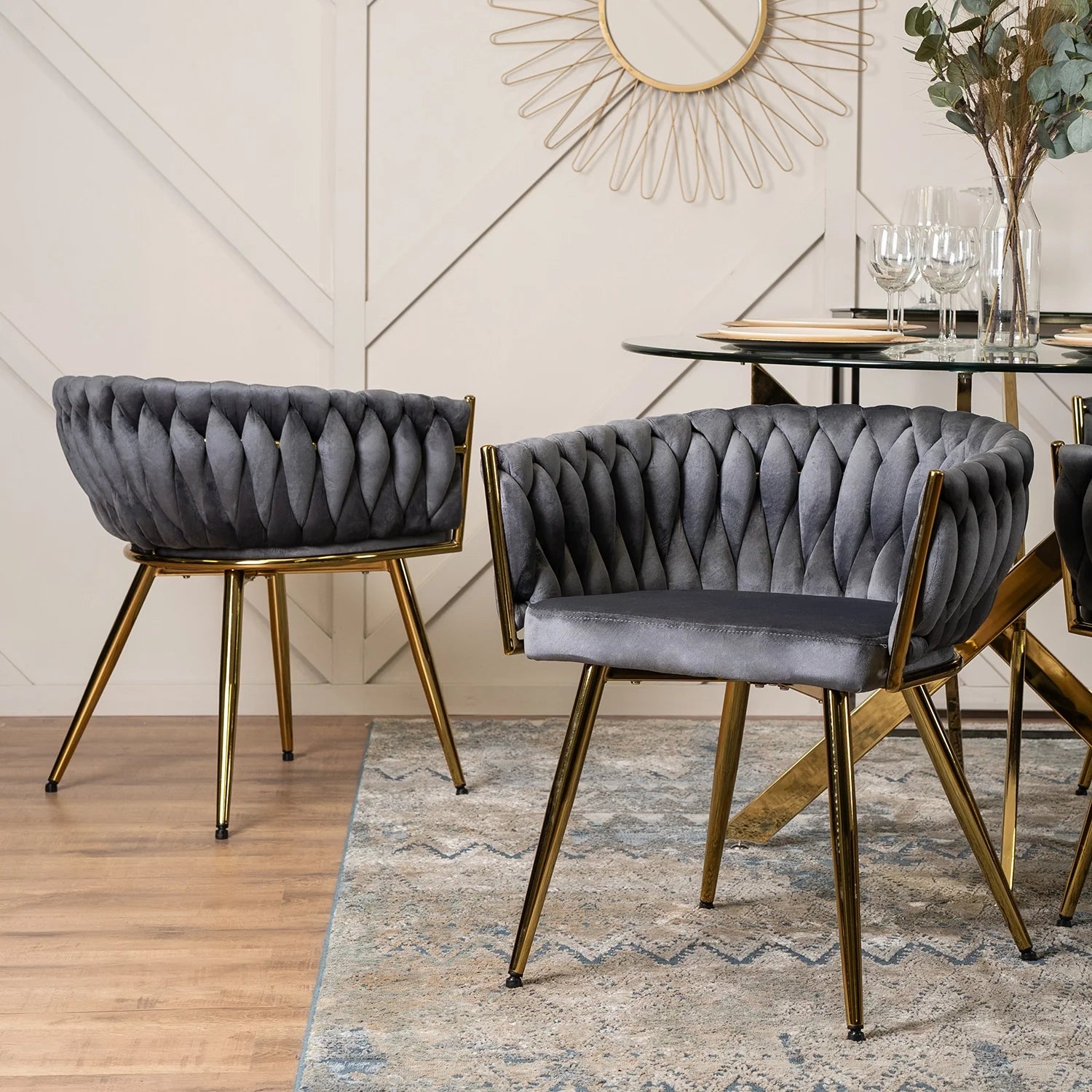 Elite CAPRI Grey Velour Chair – Luxury & Comfort in One Design