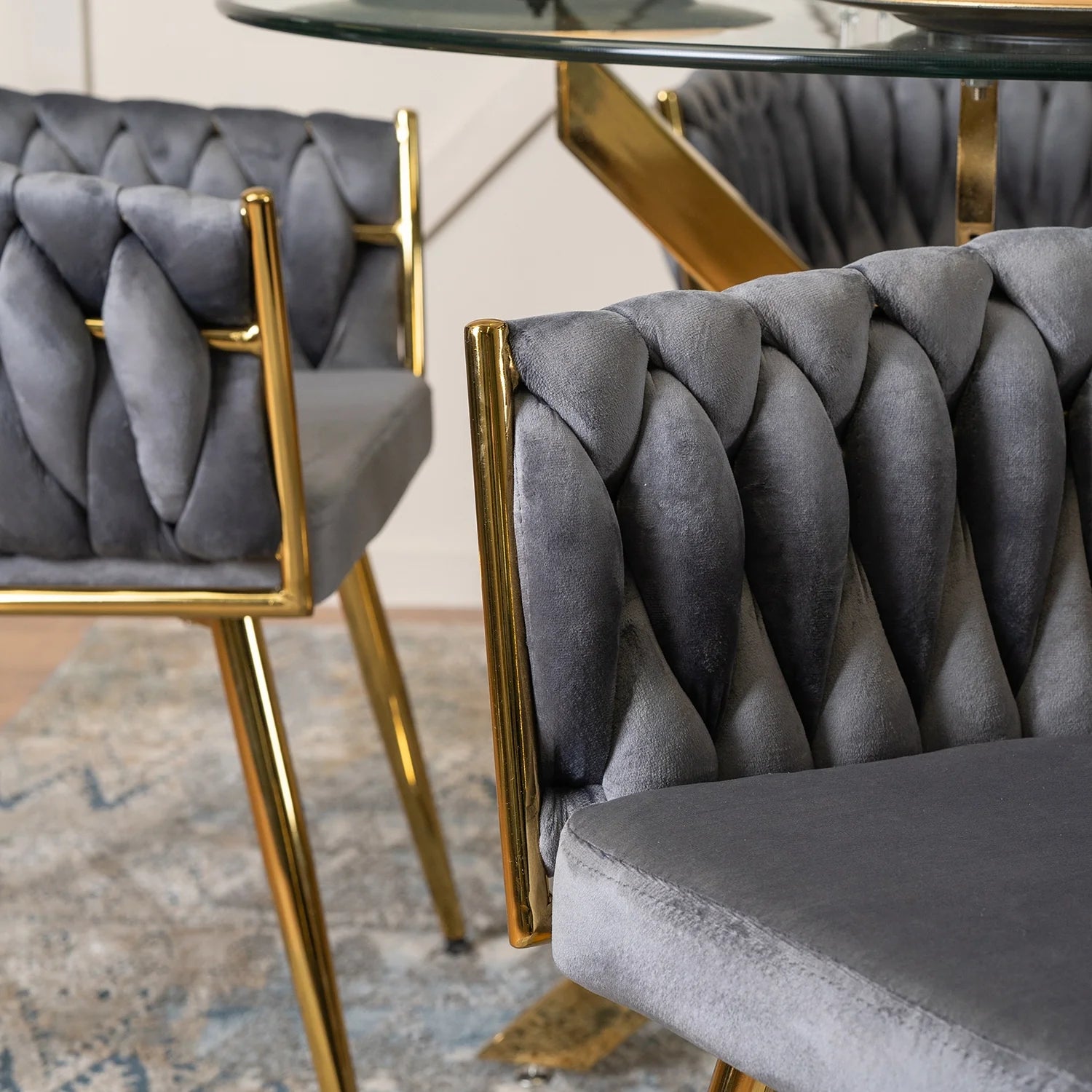 Elite CAPRI Grey Velour Chair – Luxury & Comfort in One Design