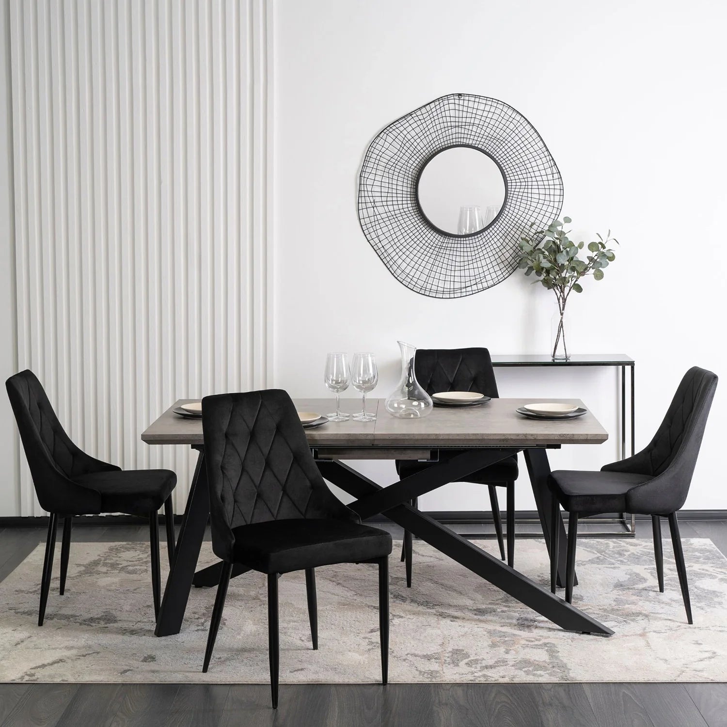 Elite CORK Black Velvet Chair – A Statement of Elegance & Comfort