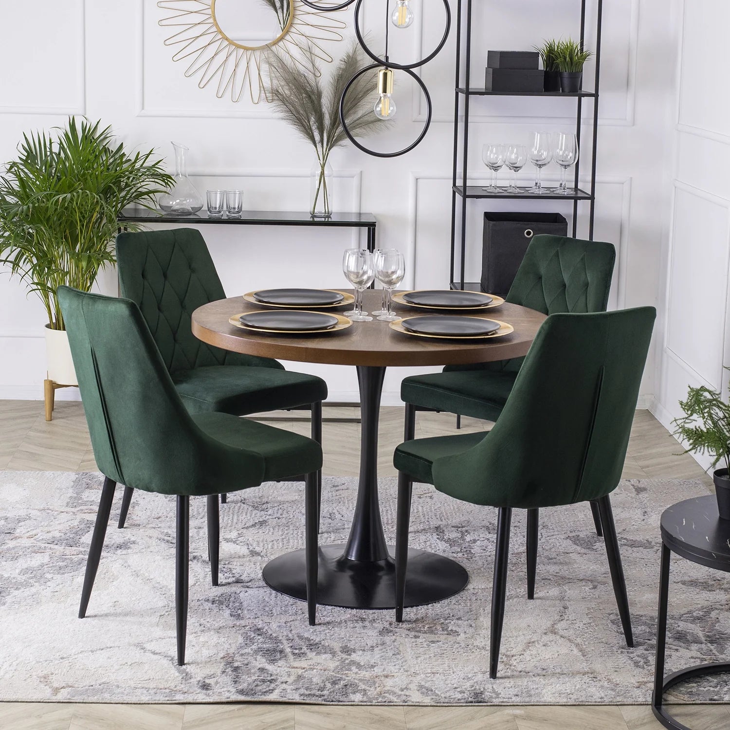 Elite CORK Green Velvet Chair – A Touch of Luxury & Comfort