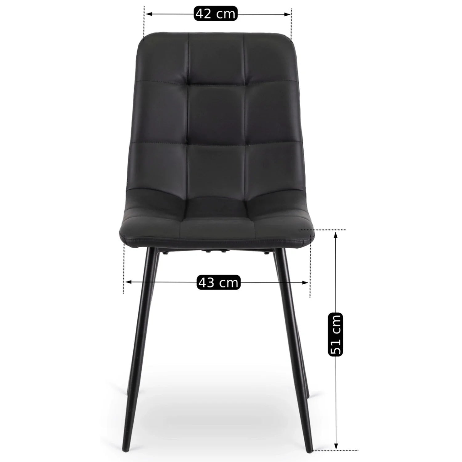 Elite DALVIN Black Eco-Leather Chair – A Modern Classic in Comfort & Style