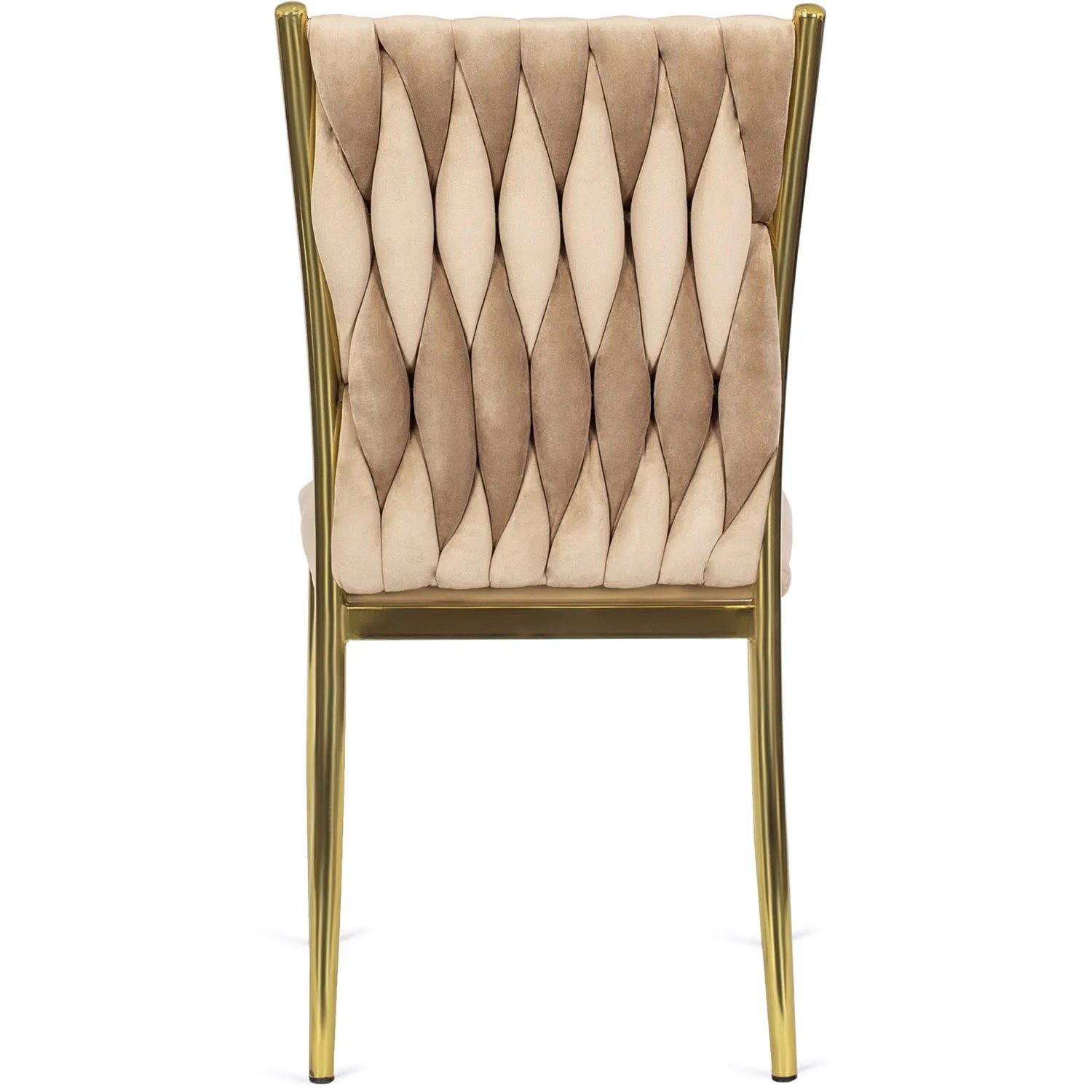 Elite DAN Chair – Beige Velvet & Gold Frame