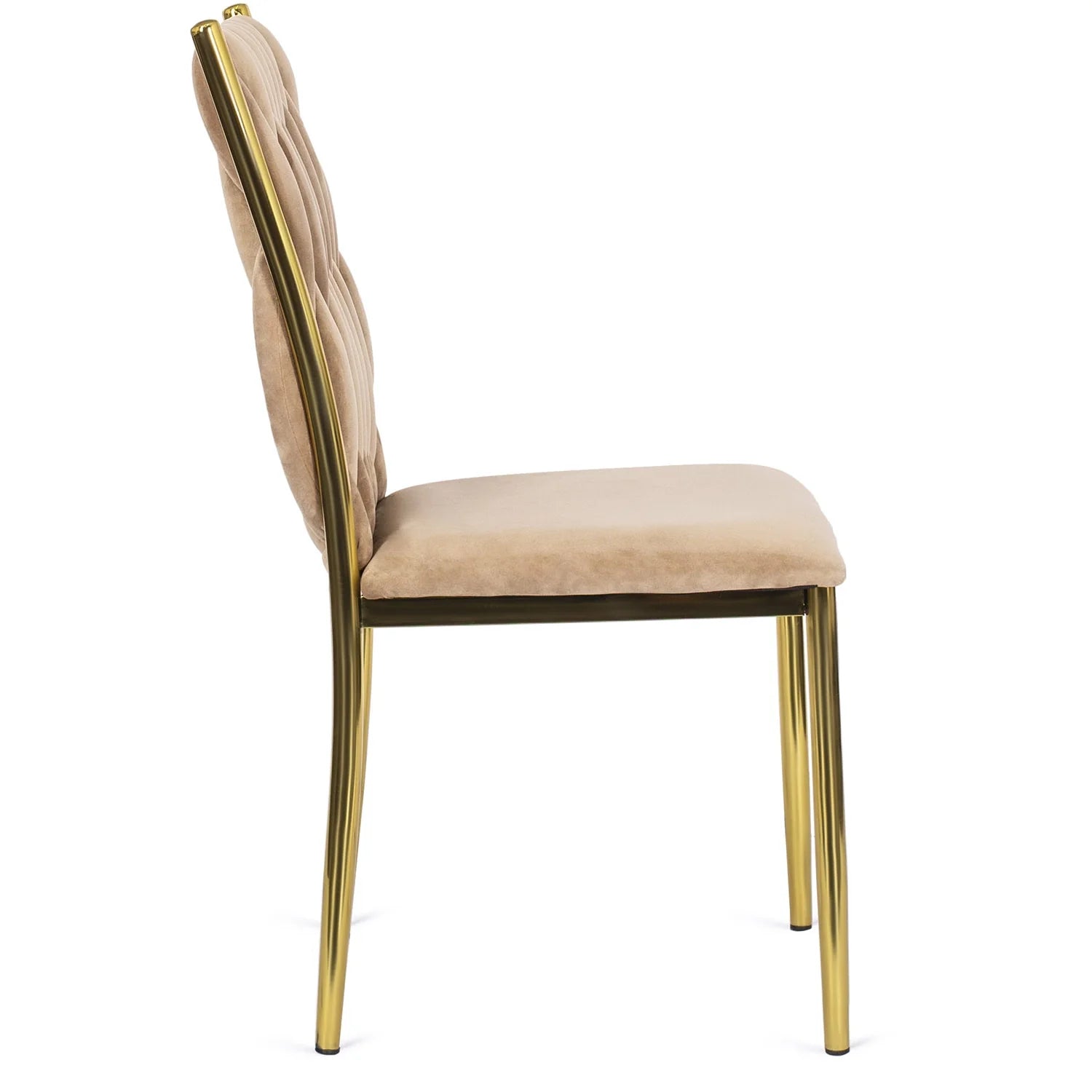 Elite DAN Chair – Beige Velvet & Gold Frame