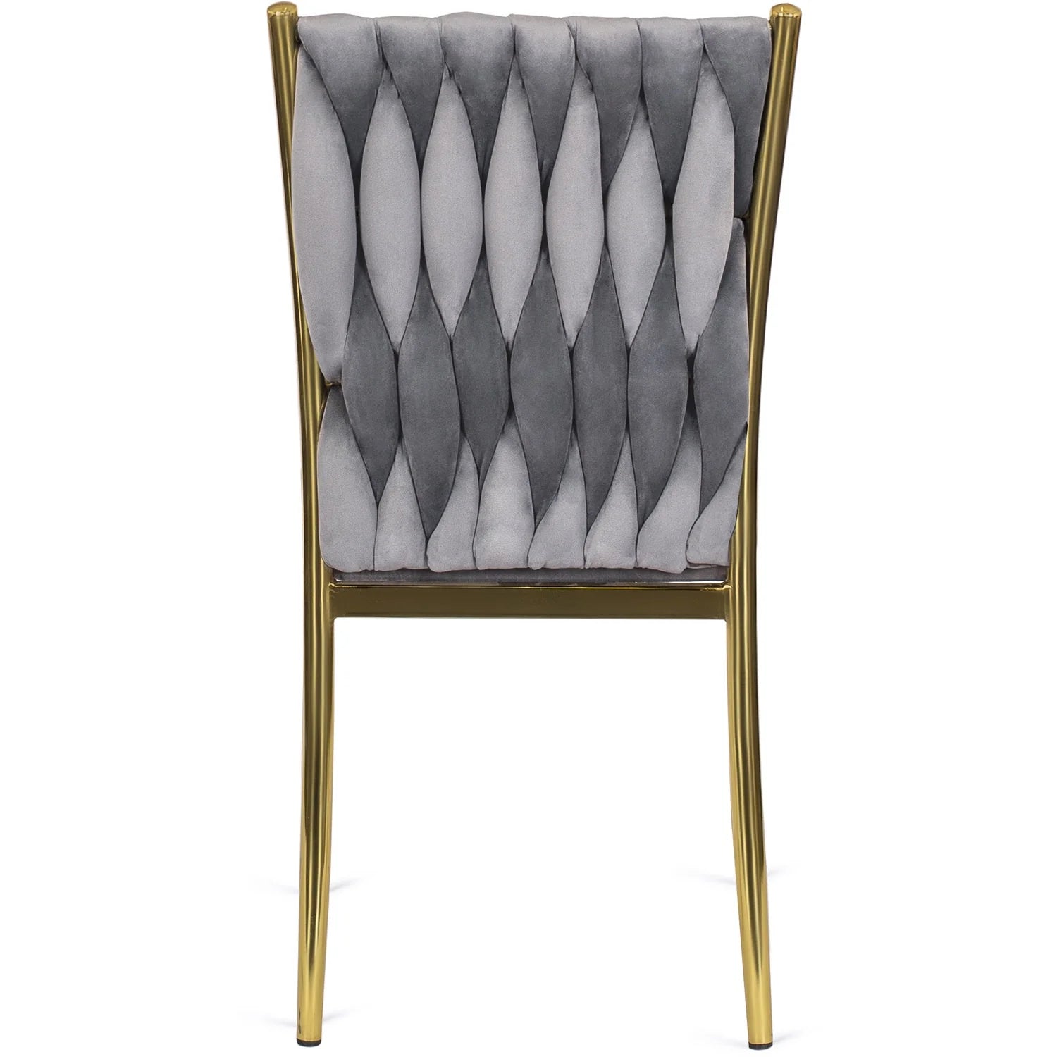 Elite DAN Chair – Gray Velvet & Gold Frame