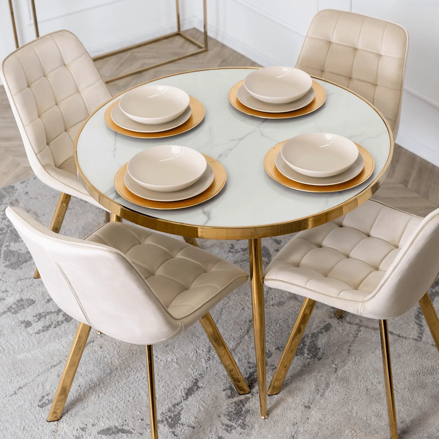 Elite DEVI Cream Velvet Chair – A Touch of Luxury and Comfort