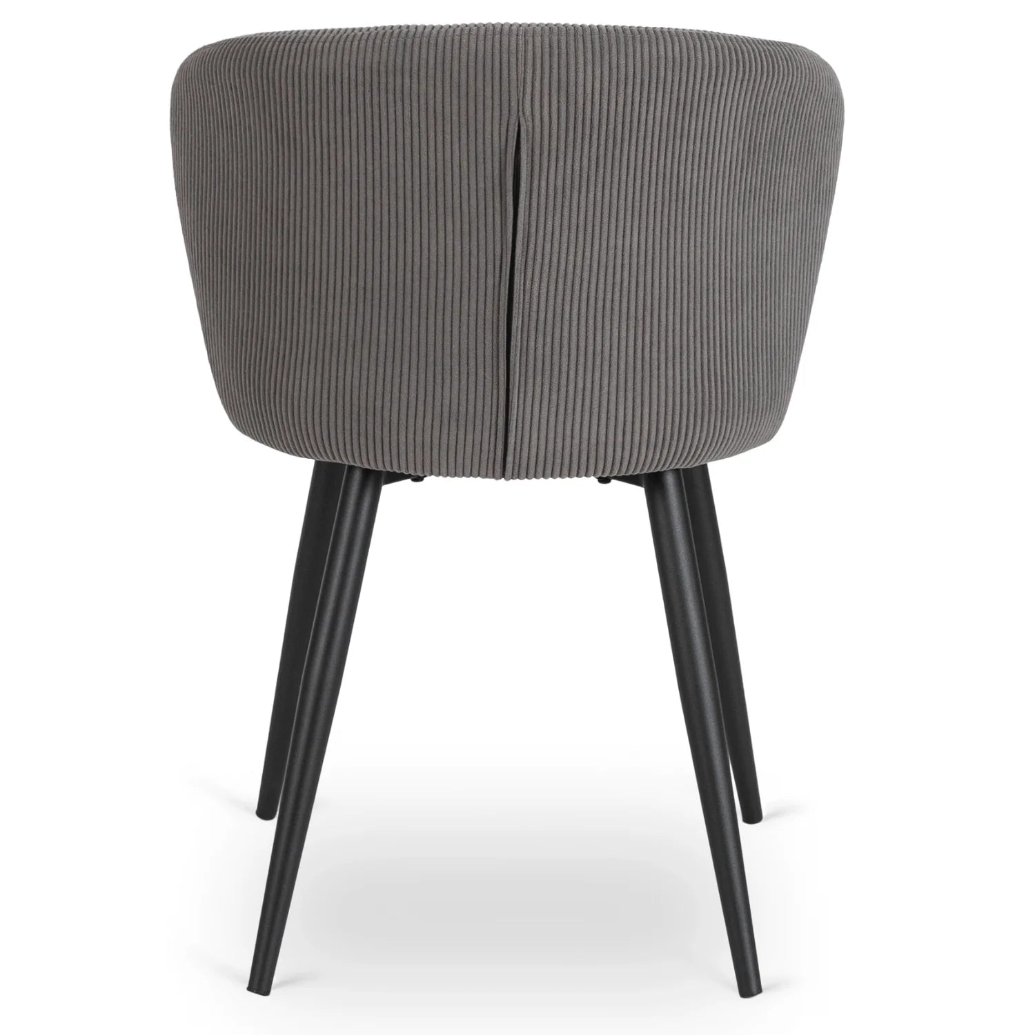 Elite HAILEY Chair – Modern Gray Corduroy with Black Metal Legs