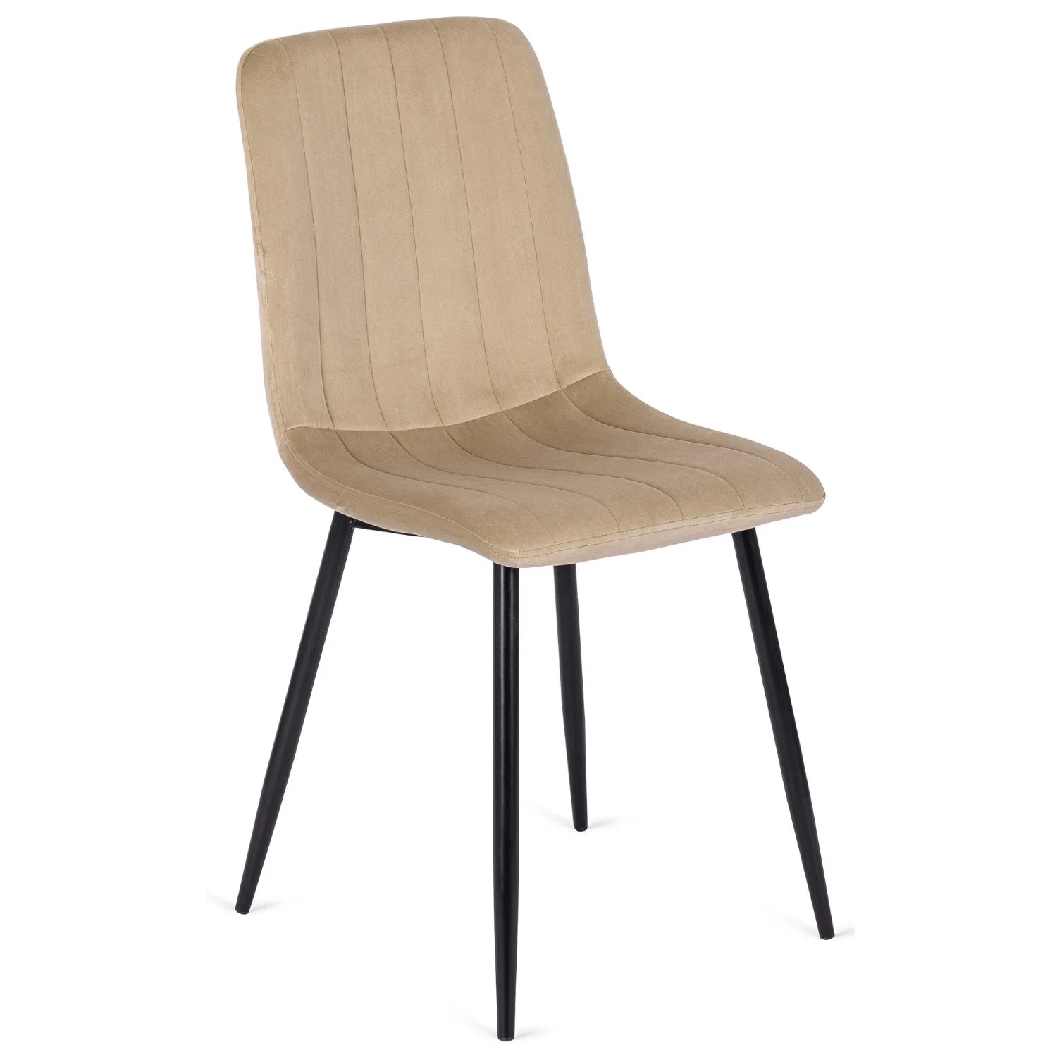 Elite IBIS Beige Velvet Chair – A Touch of Modern Elegance