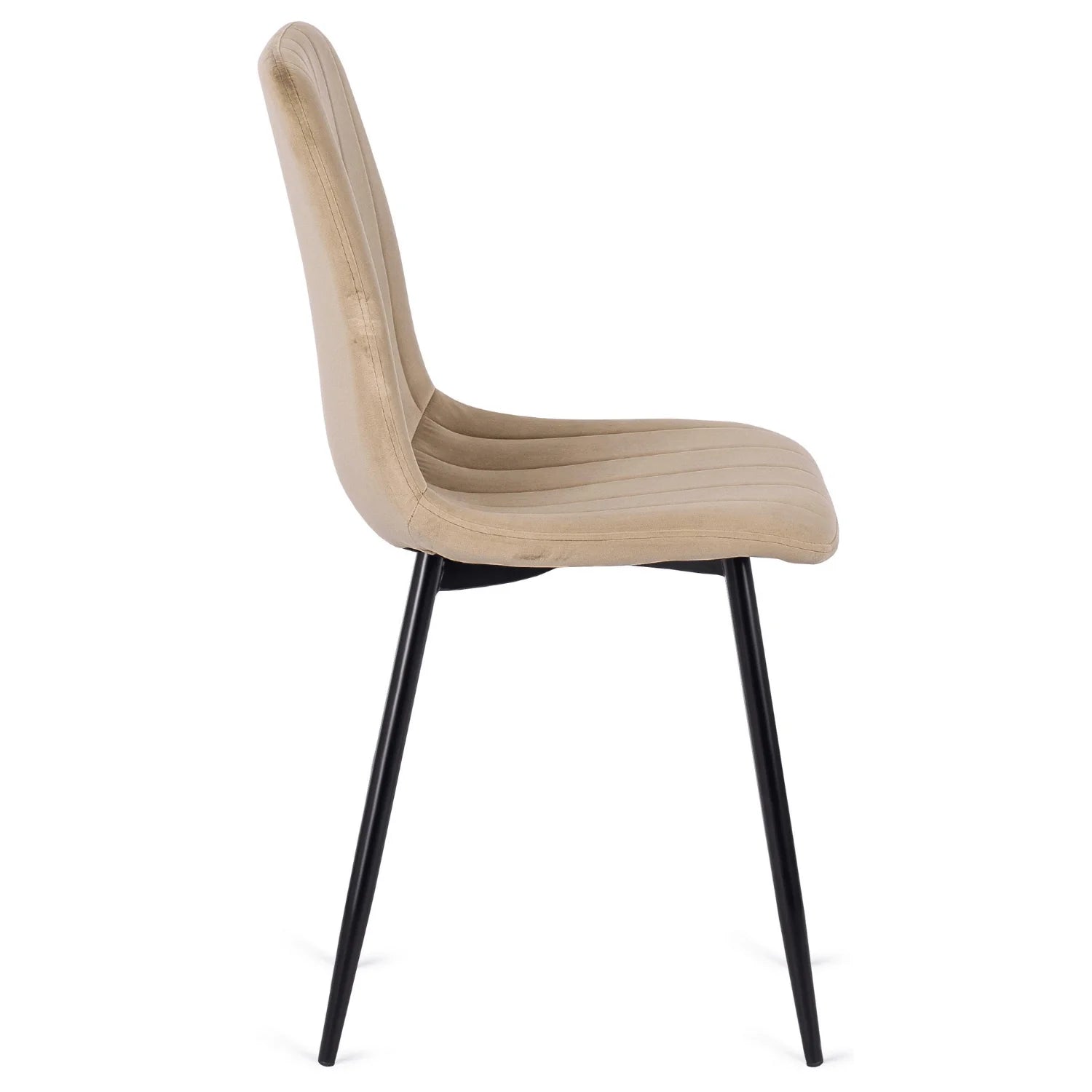 Elite IBIS Beige Velvet Chair – A Touch of Modern Elegance