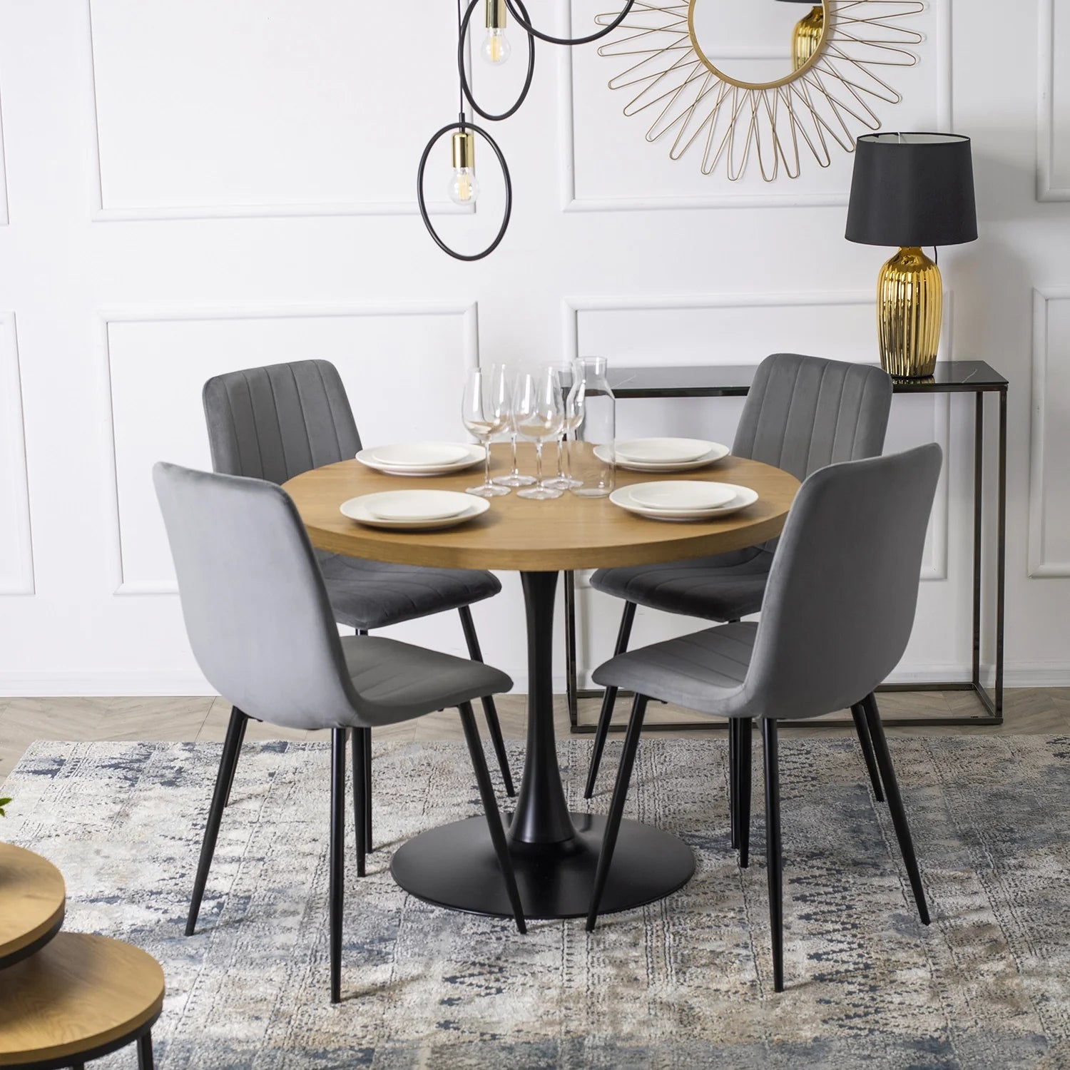 Elite IBIS Grey Velvet Chair – Modern Comfort & Timeless Style