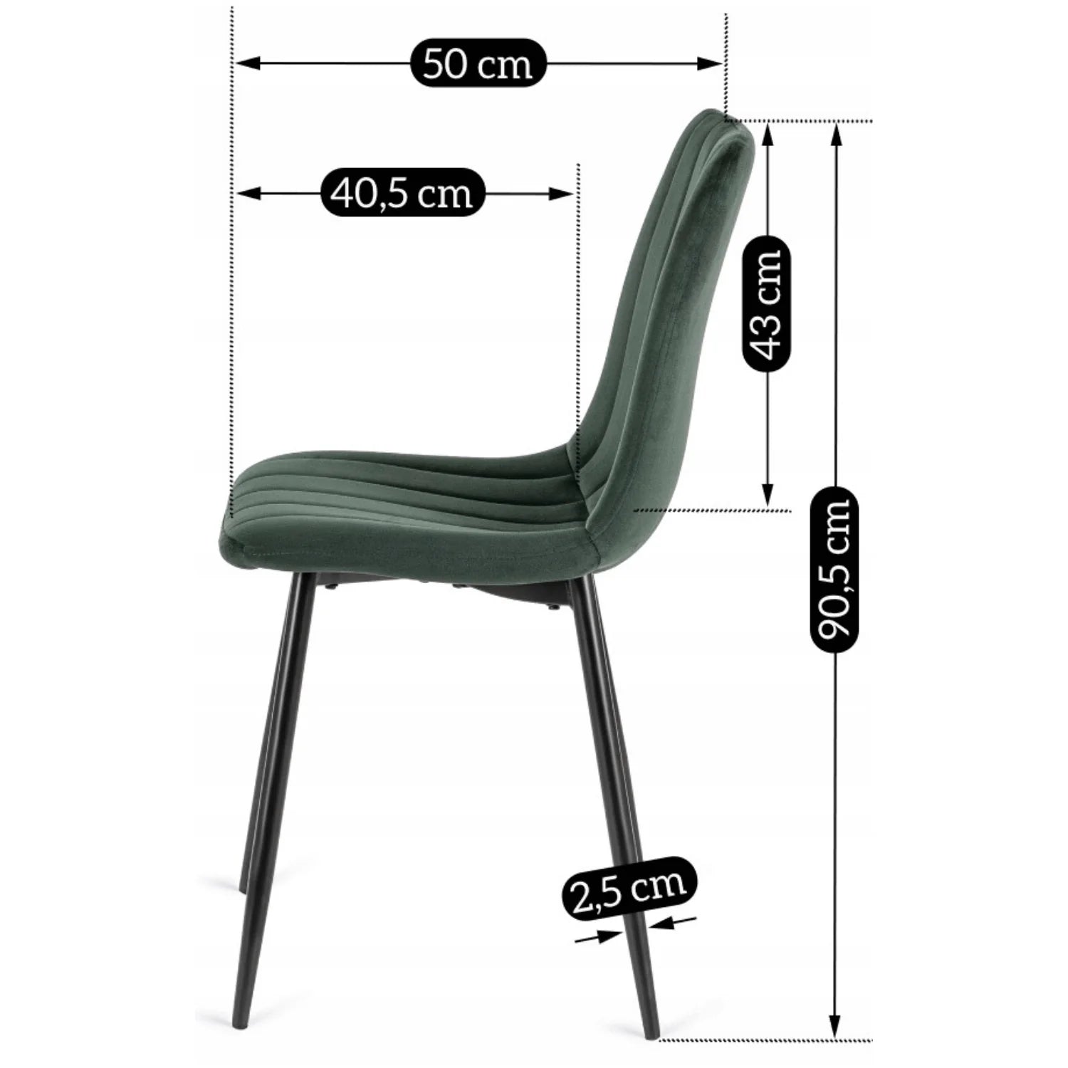 Elite IBIS Green Velvet Chair – Timeless Elegance & Comfort