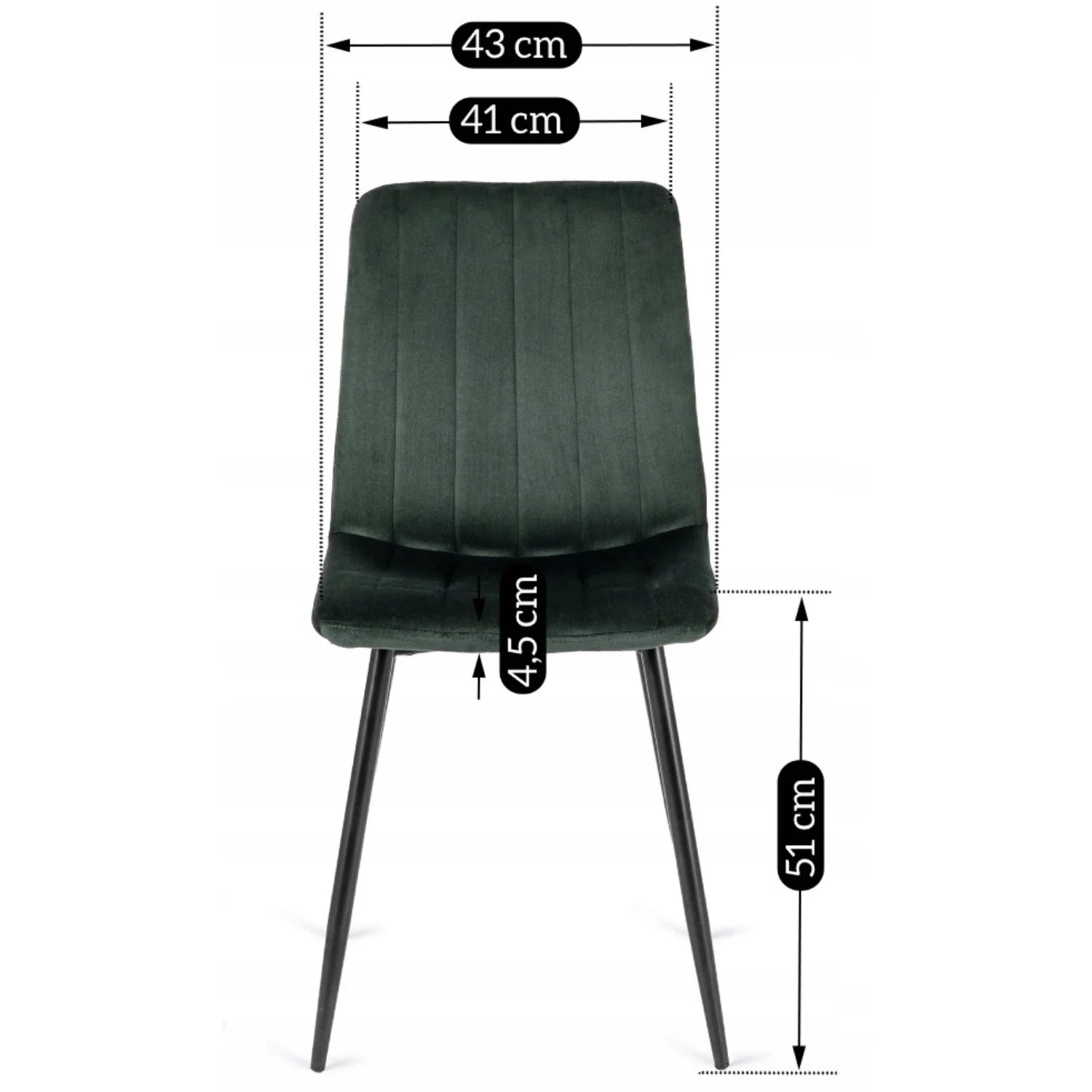 Elite IBIS Green Velvet Chair – Timeless Elegance & Comfort