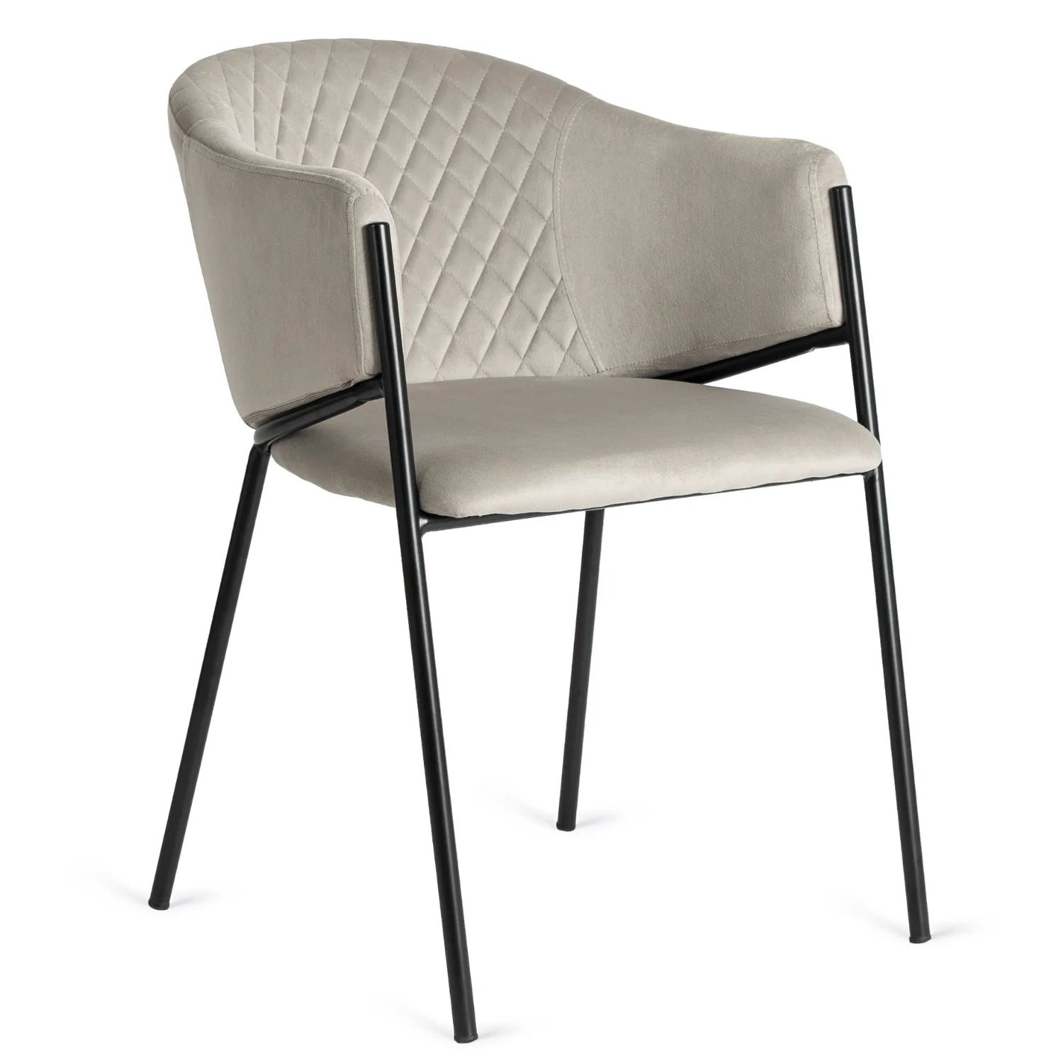 Elite INNES 2 Gray Velvet Chair – Modern Comfort with a Touch of Elegance