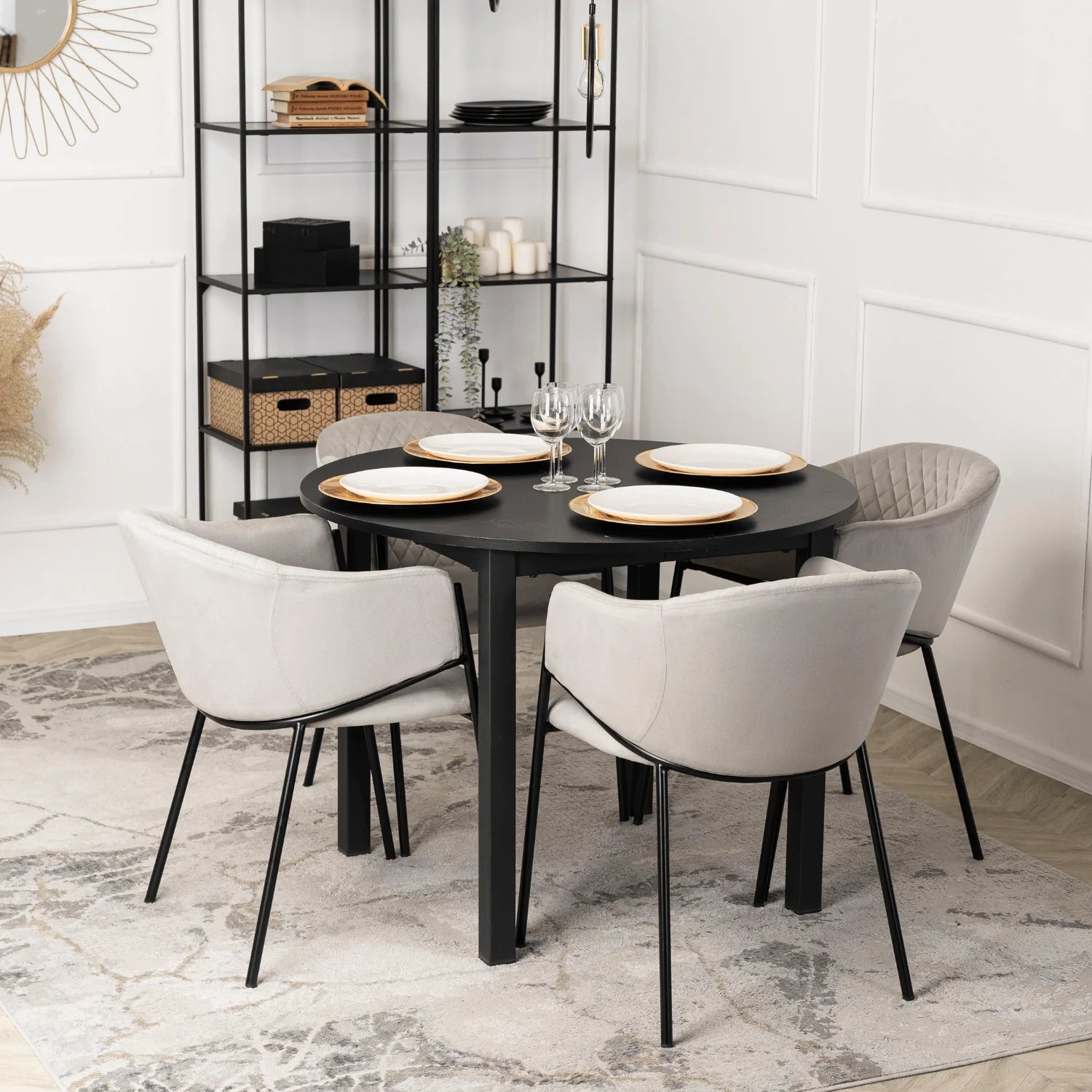 Elite INNES 2 Gray Velvet Chair – Modern Comfort with a Touch of Elegance