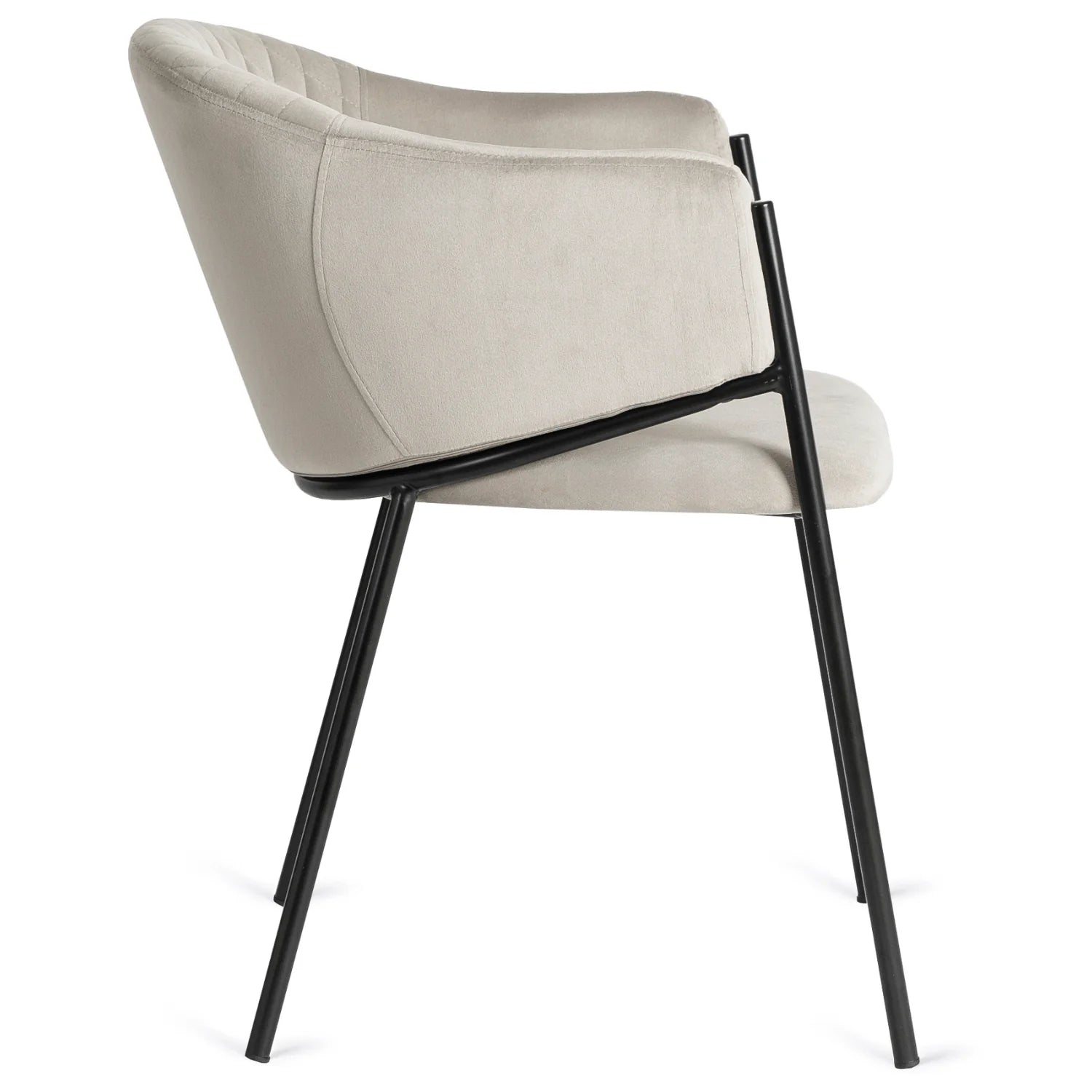 Elite INNES 2 Gray Velvet Chair – Modern Comfort with a Touch of Elegance