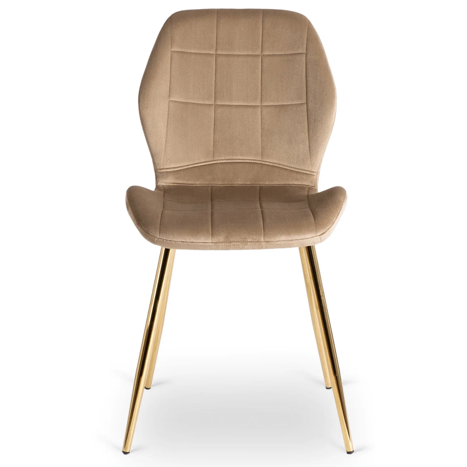 Elite IRYS Beige Velour Chair with Gold Legs – A Statement of Elegance and Comfort