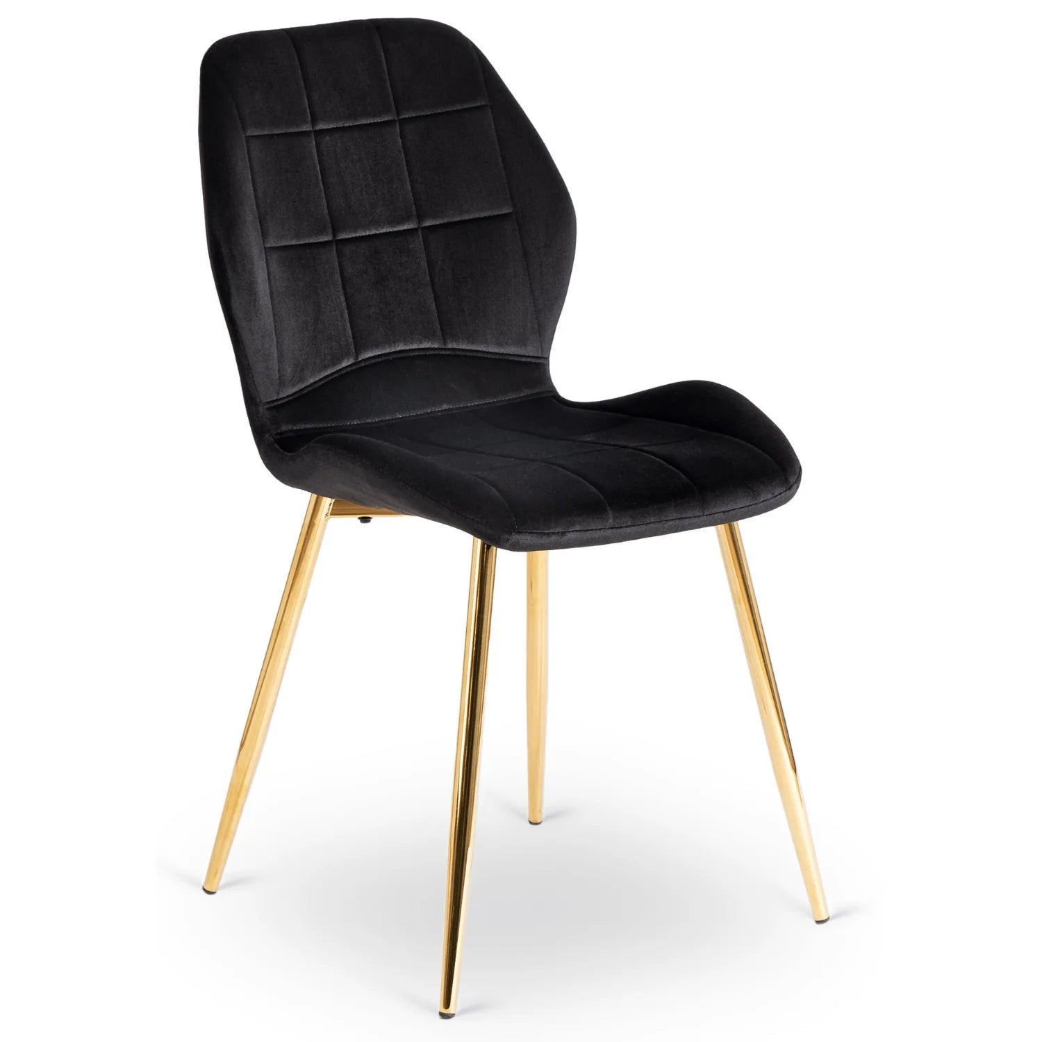 Elite IRYS Black Velour Chair with Gold Legs – A Statement of Elegance