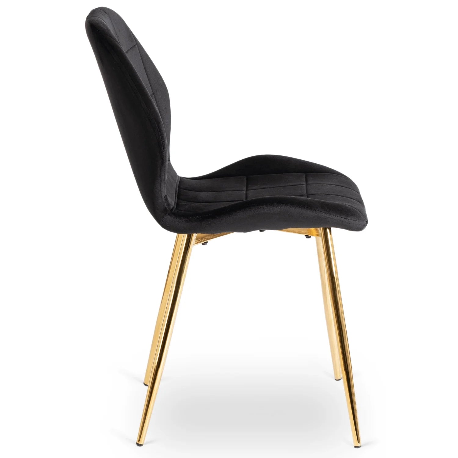 Elite IRYS Black Velour Chair with Gold Legs – A Statement of Elegance
