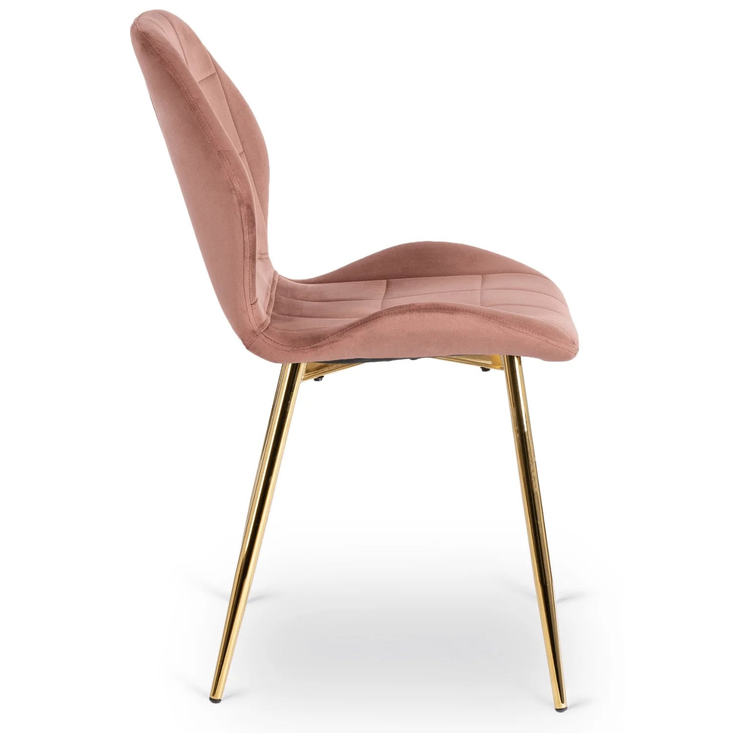 Elite IRYS Pink Velour Chair with Gold Legs – A Statement of Glamour and Comfort