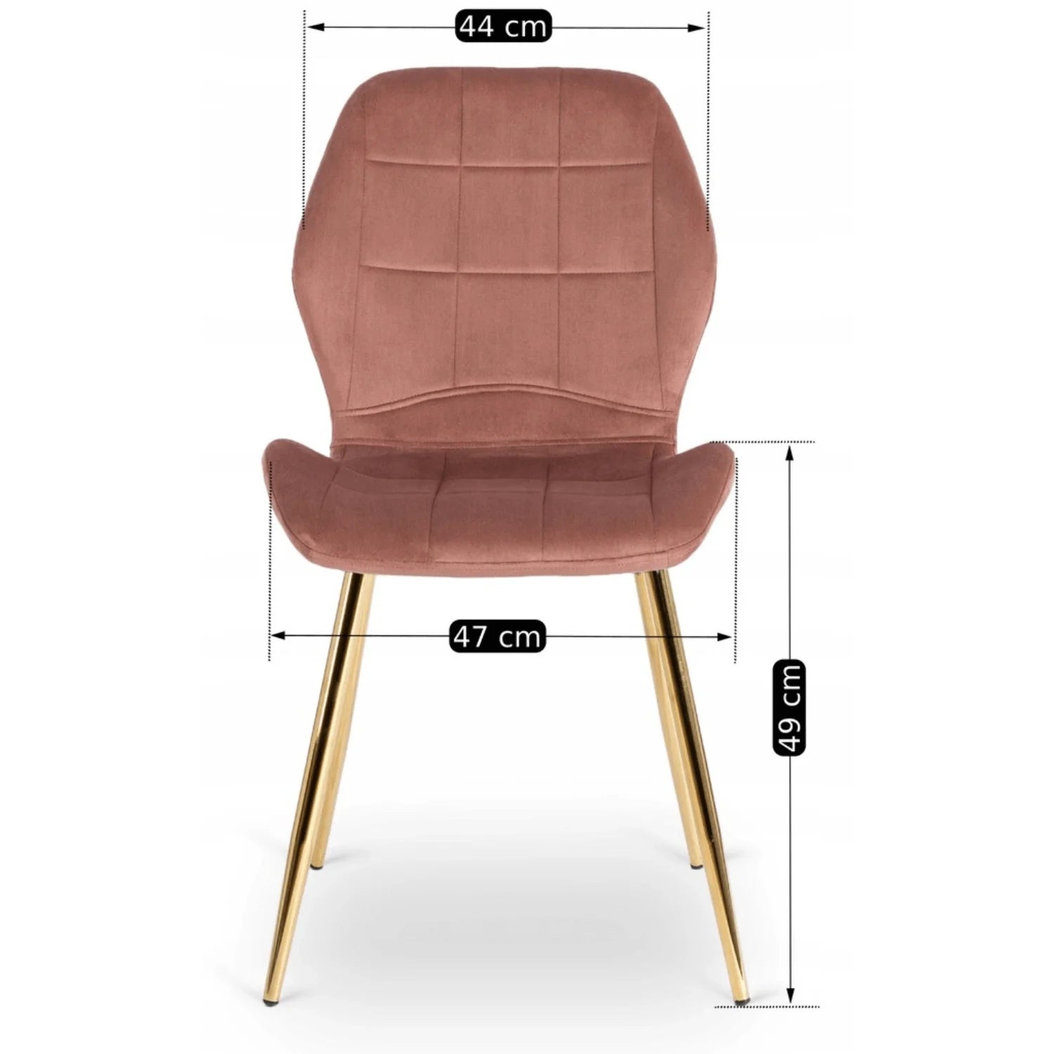 Elite IRYS Pink Velour Chair with Gold Legs – A Statement of Glamour and Comfort