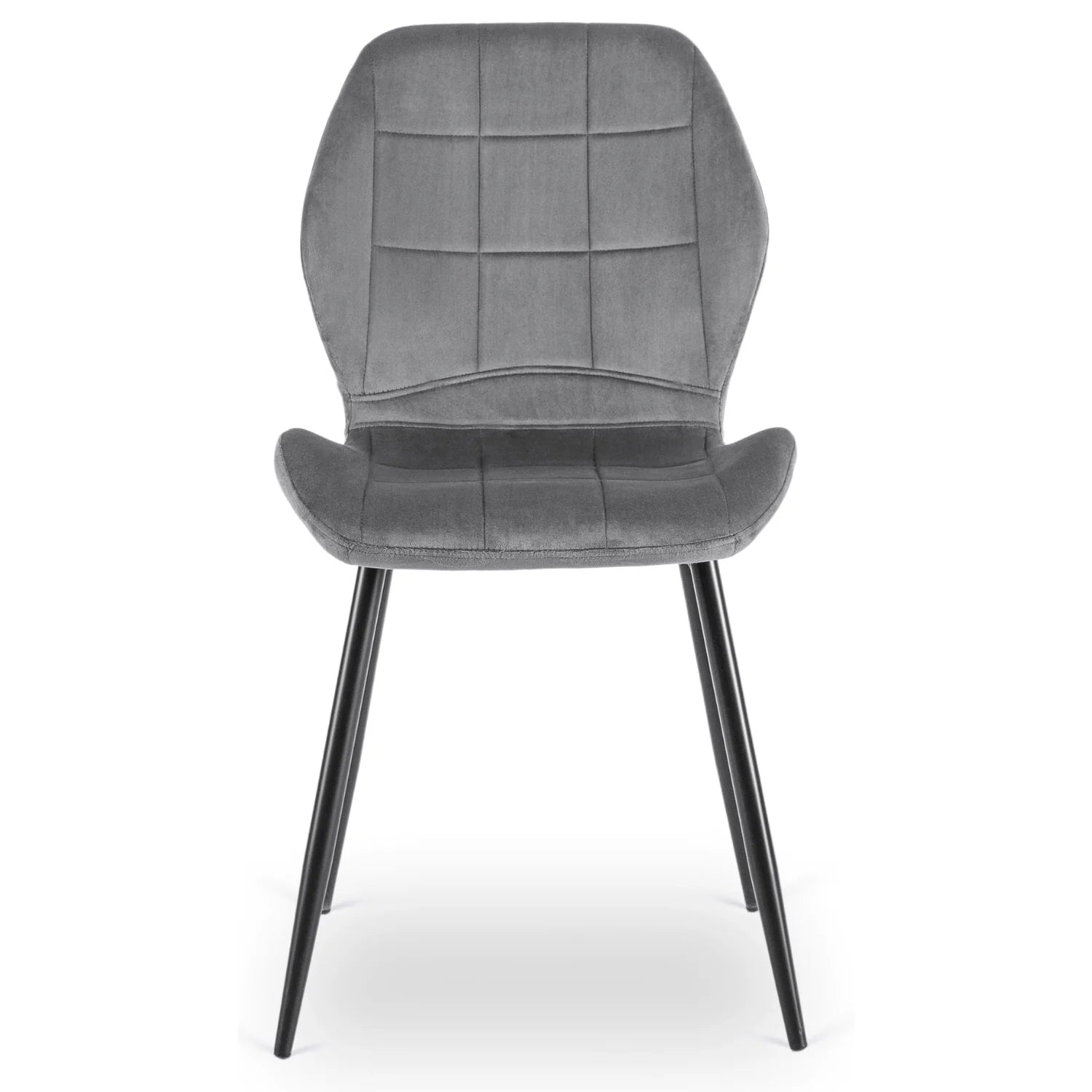 Elite IRYS Grauer Veloursstuhl – Moderner Komfort und Eleganz