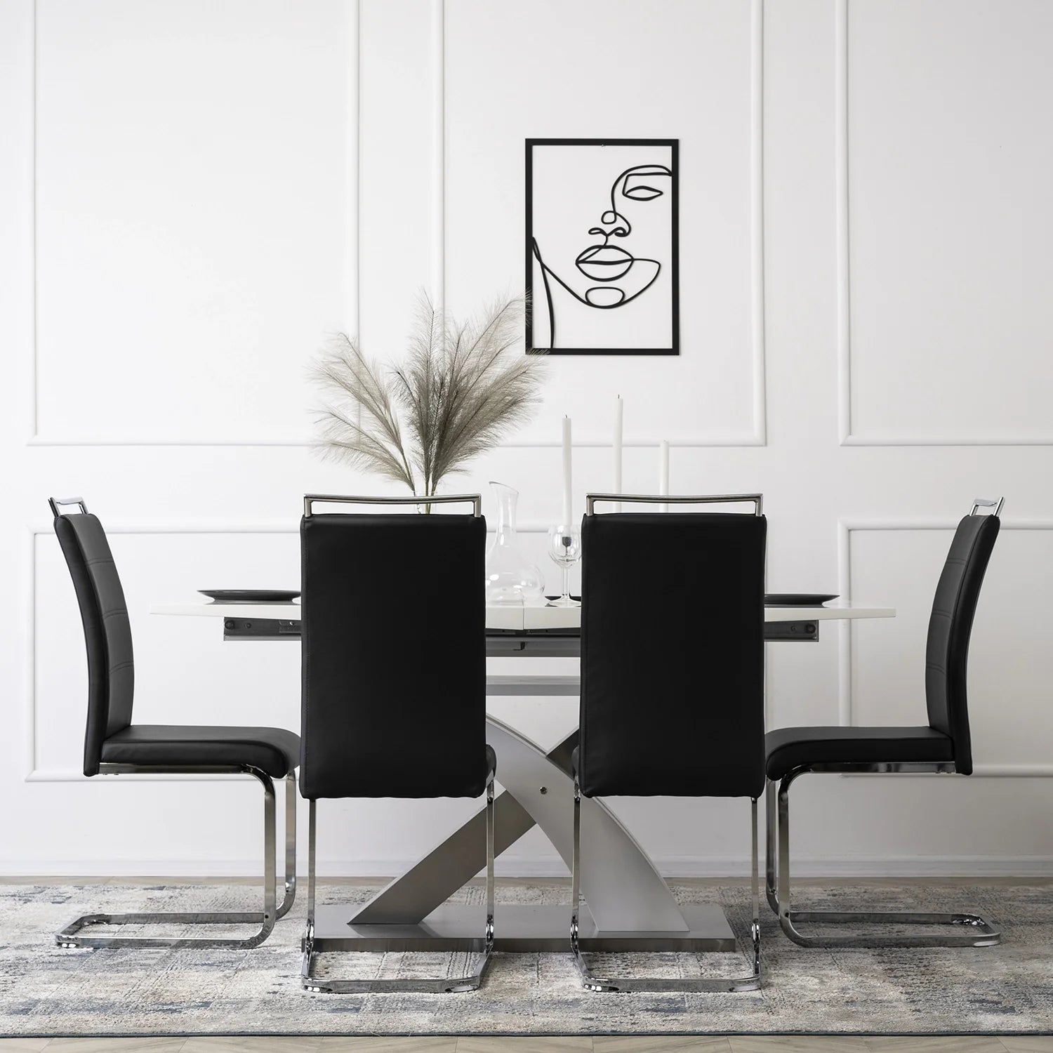 Elite LOCA Black Eco-Leather Chair – Modern Elegance & Comfort