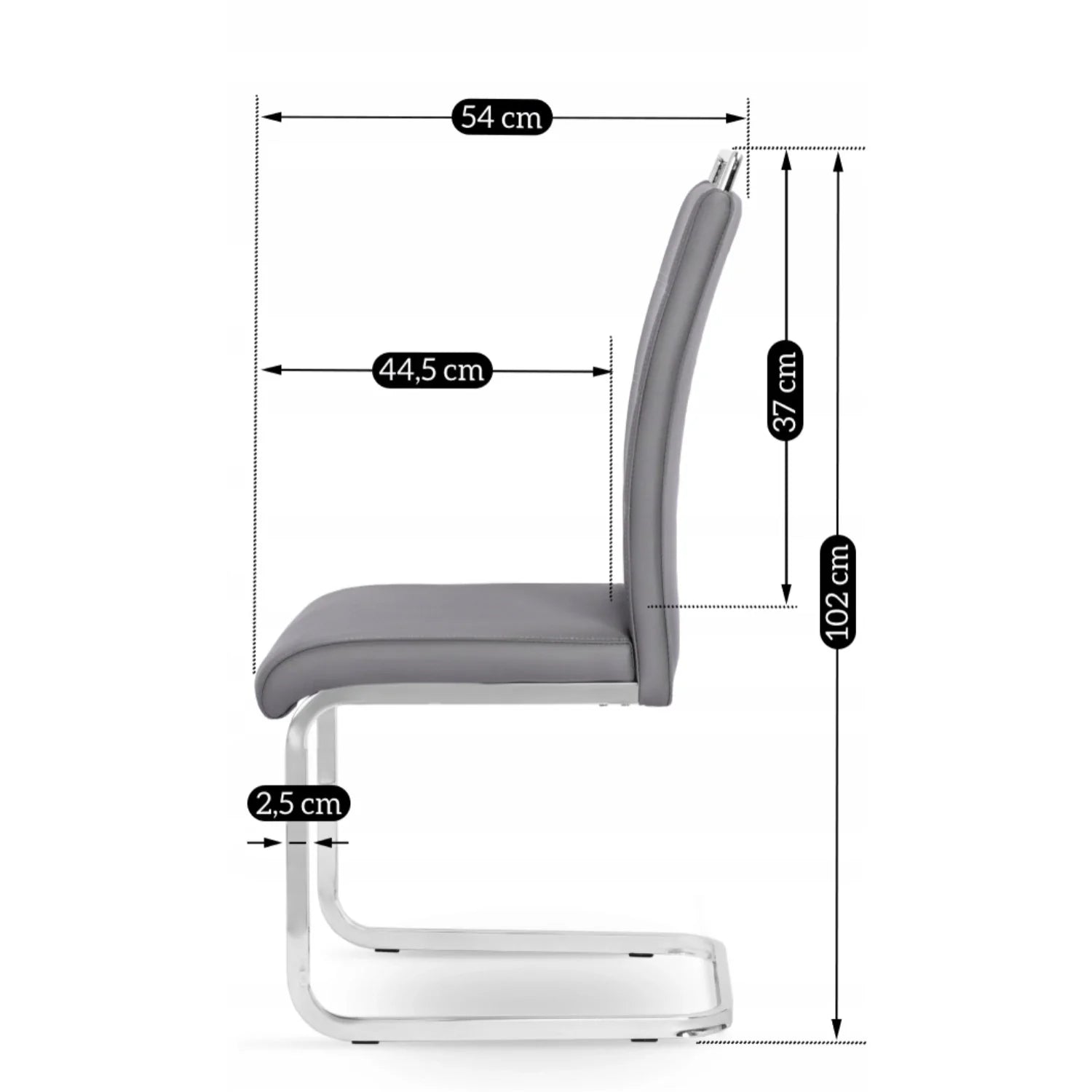 Elite LOCA Grey Eco-Leather Chair – Modern Design & Superior Comfort