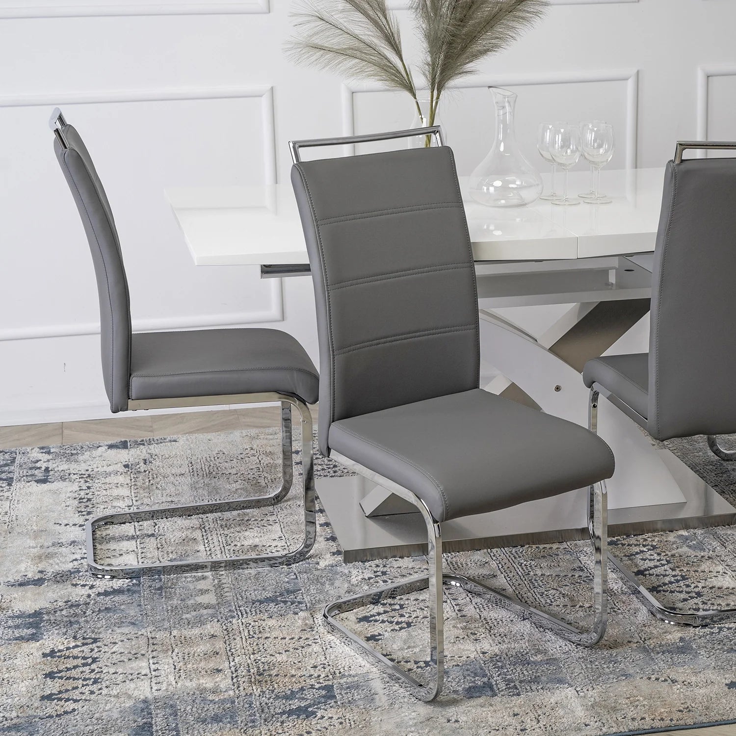 Elite LOCA Grey Eco-Leather Chair – Modern Design & Superior Comfort