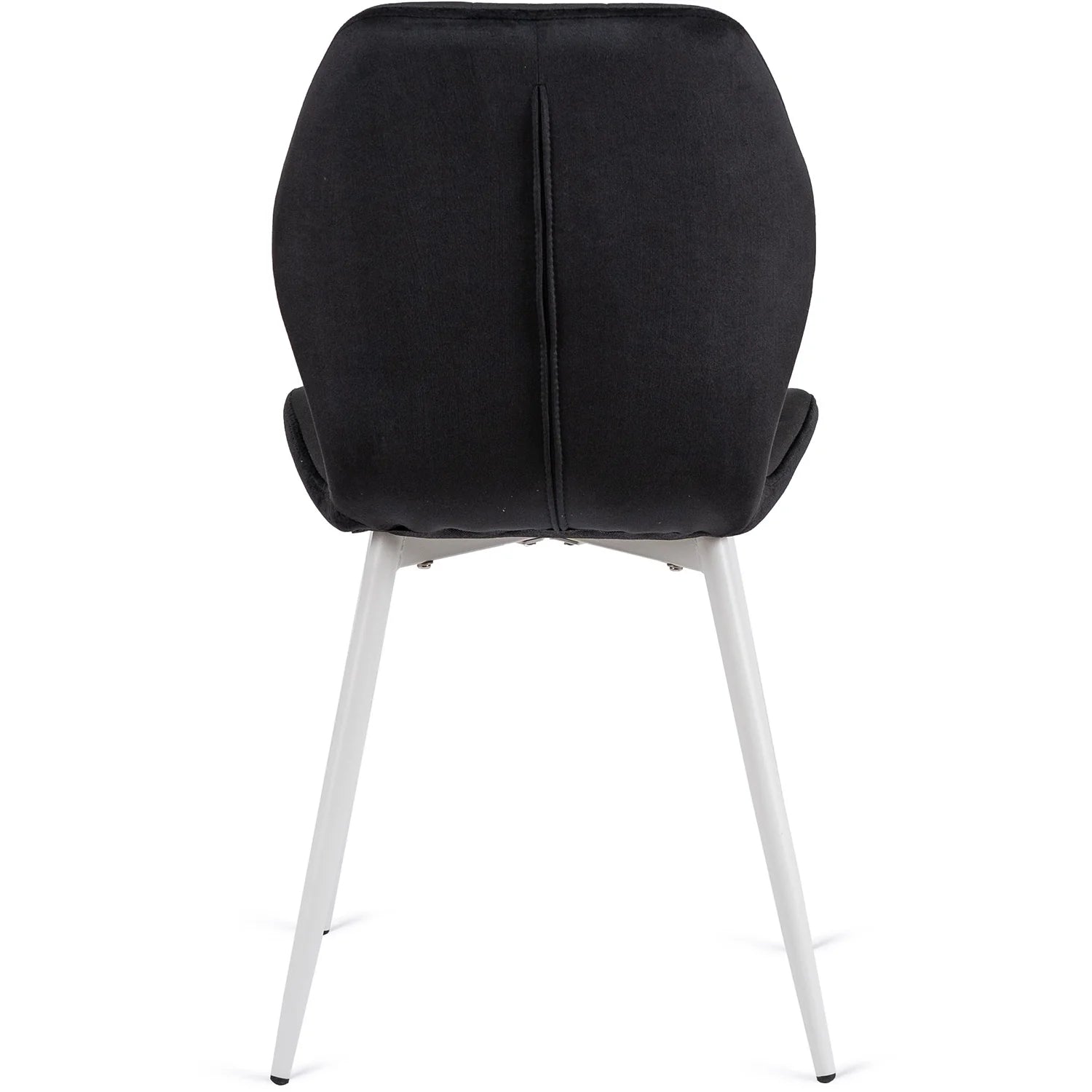 Elite LUCKY Black Velvet Chair with White Legs – A Modern Statement Piece
