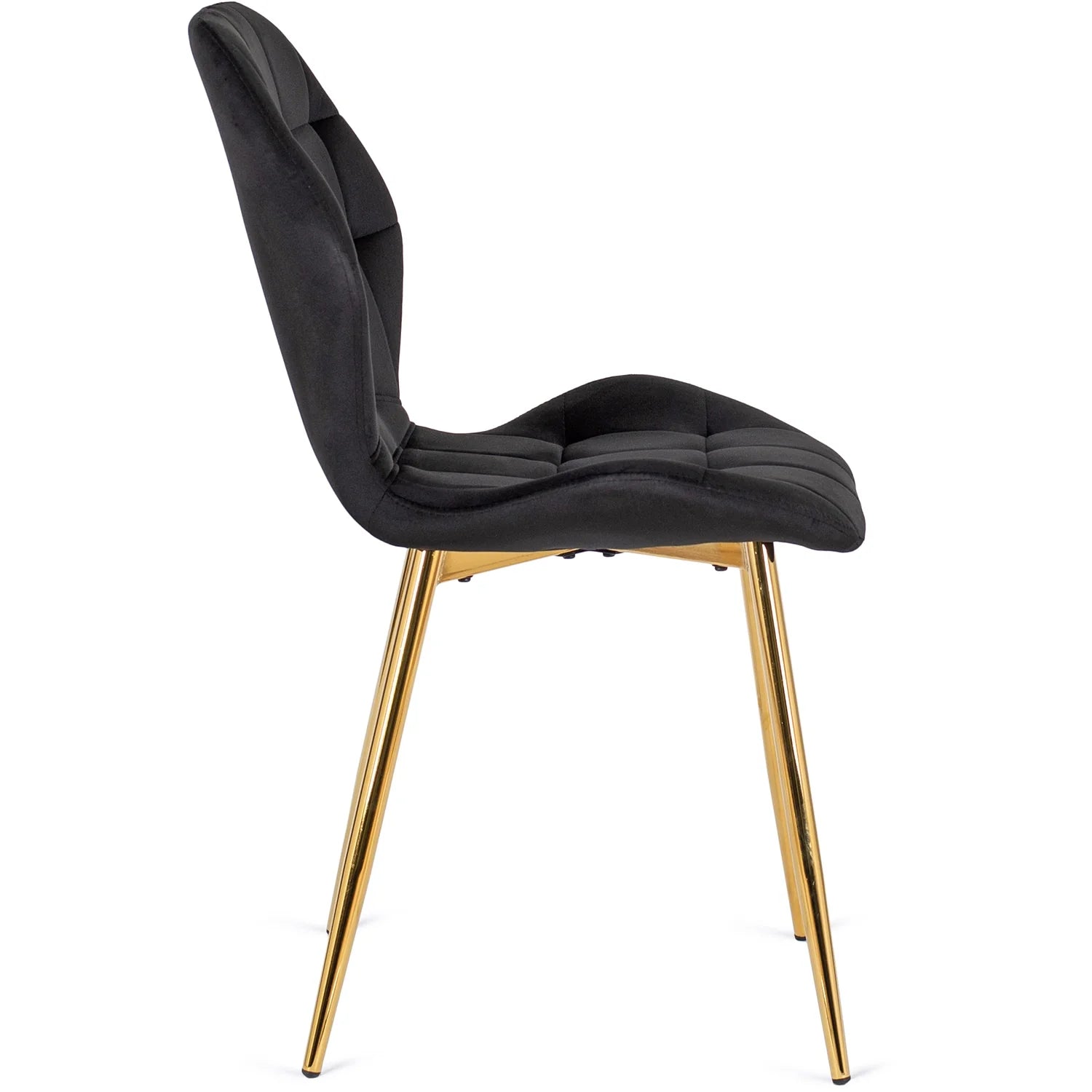 Elite LUCKY Black Velvet Chair with Gold Legs – A Touch of Luxury