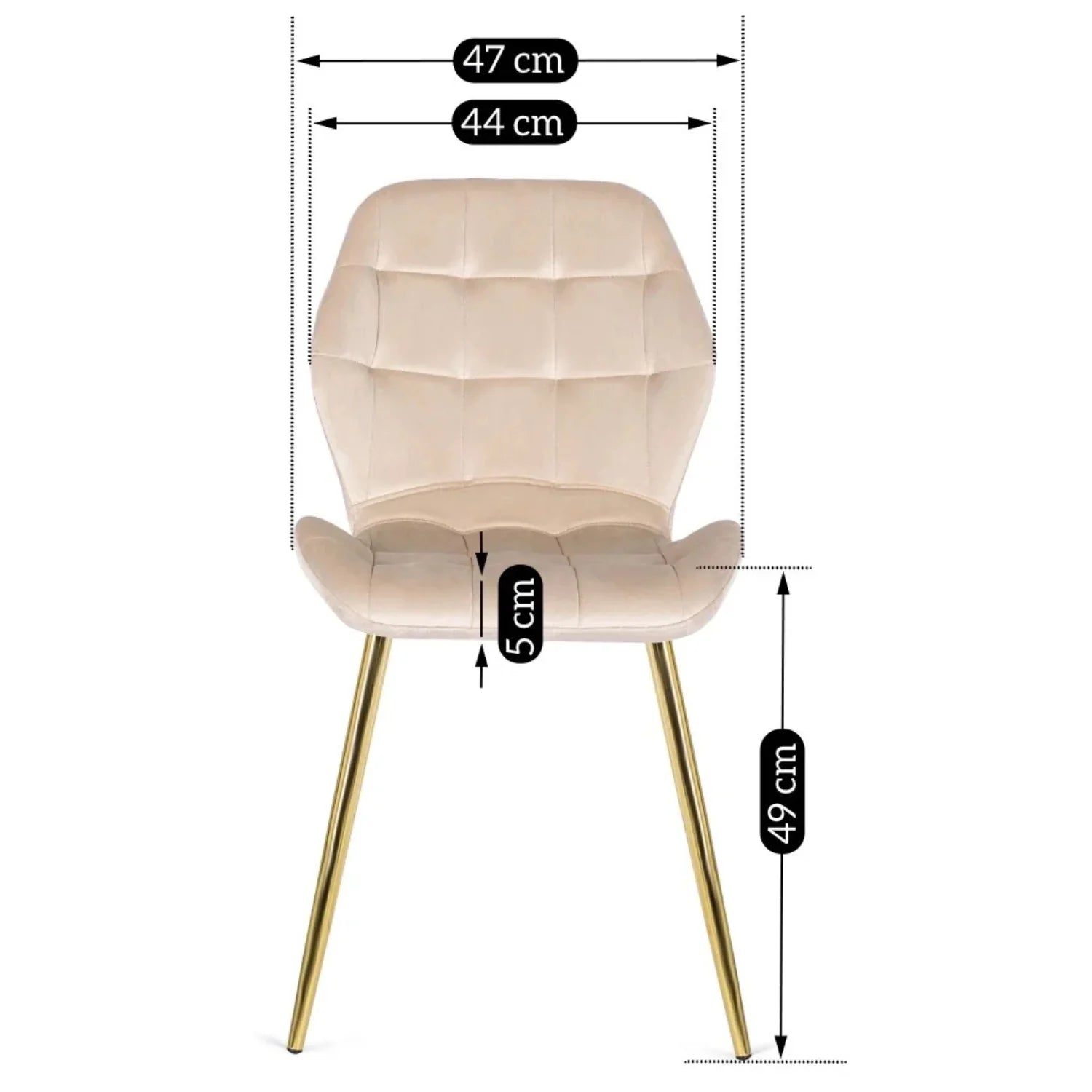 Elite LUCKY Cream Velvet Chair – Elegant Luxury for Your Space