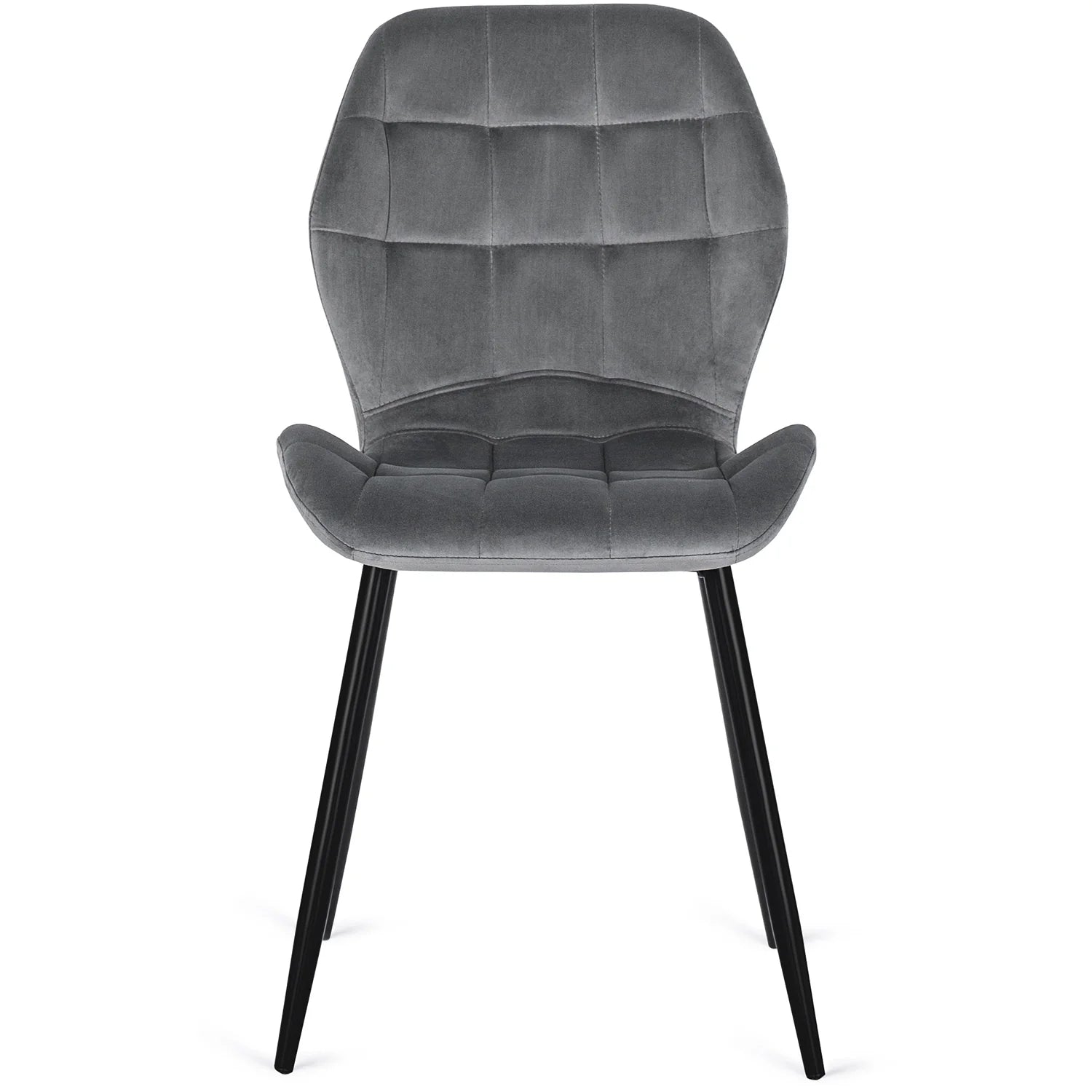 Elite LUCKY Gray Velvet Chair – Modern Comfort with a Luxurious Touch