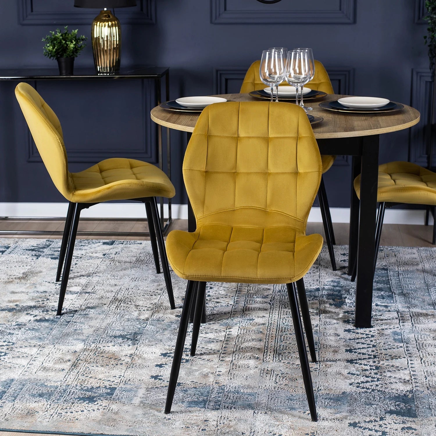 Elite LUCKY Yellow Velvet Chair – A Pop of Luxury & Comfort