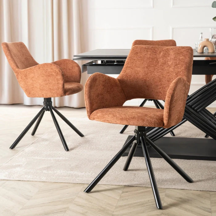 Elite FLAV Rust Modern Upholstered Chair