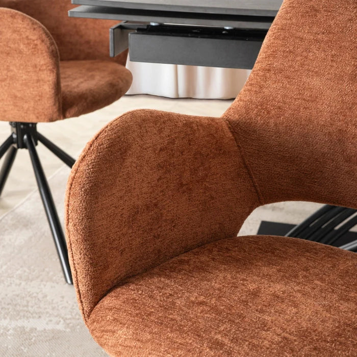 Elite FLAV Rust Modern Upholstered Chair